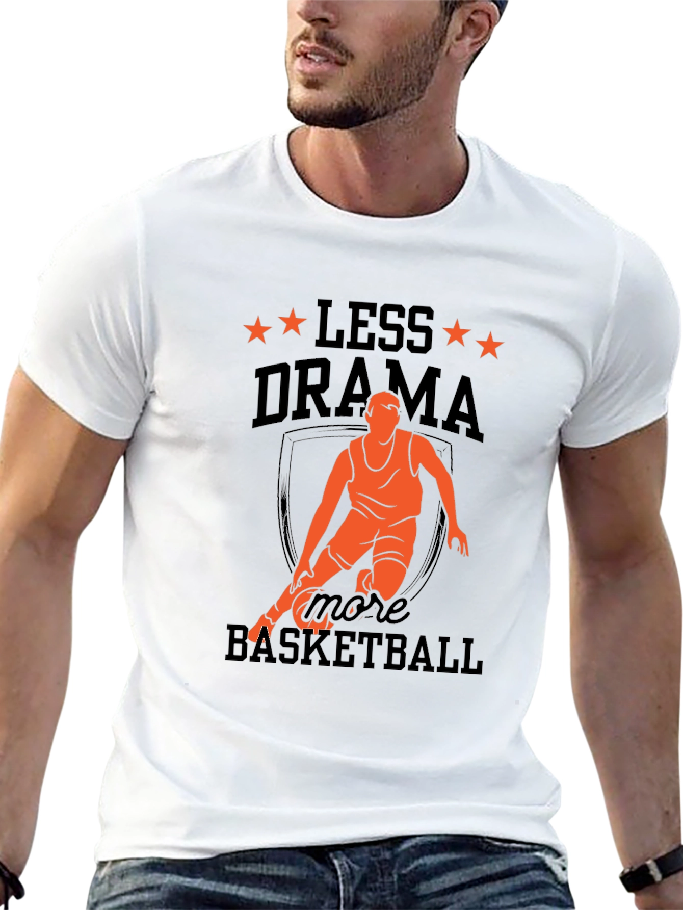 Camiseta Hombre Baloncesto Menos Drama Más Baloncesto