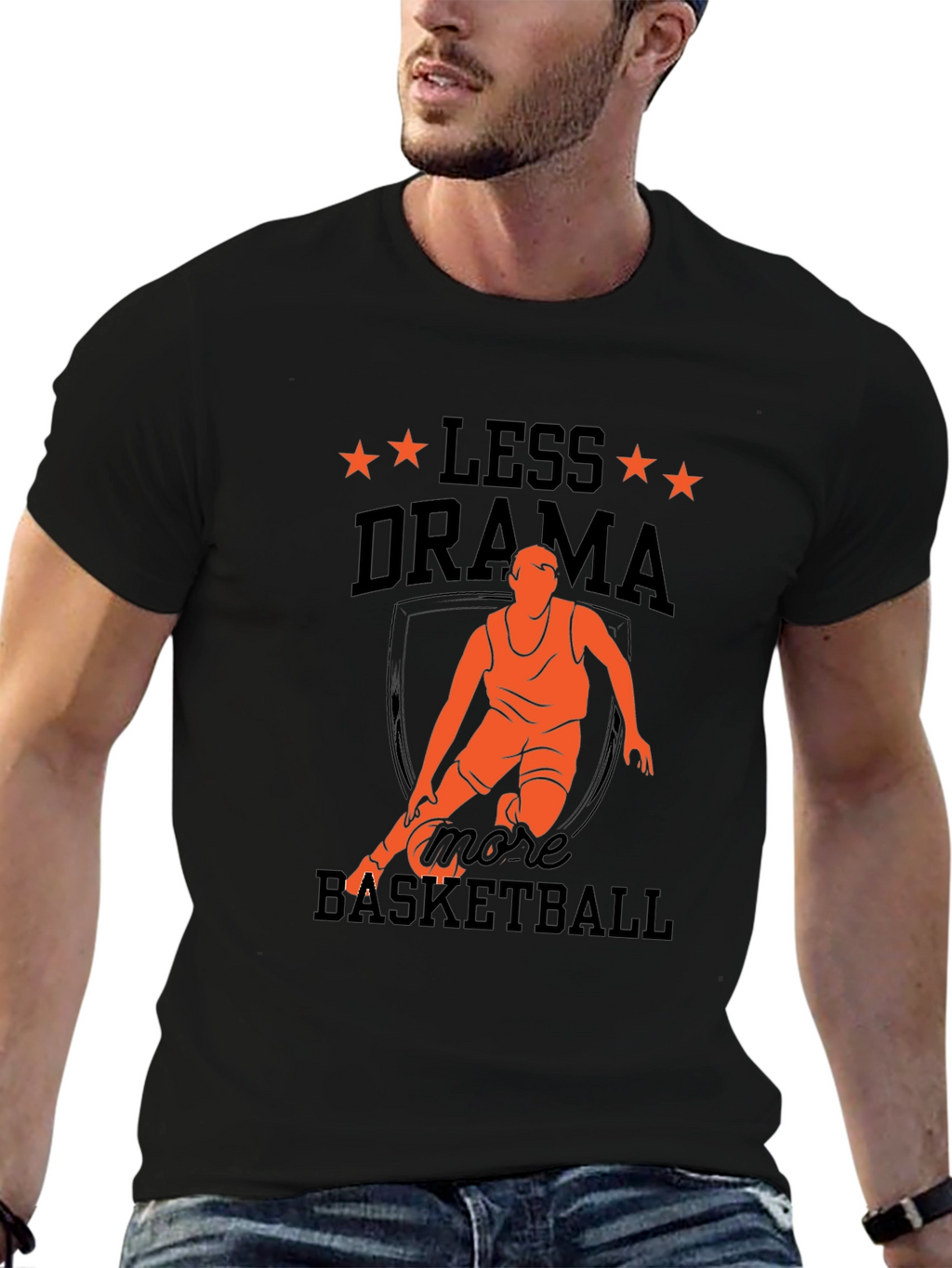 Camiseta Hombre Baloncesto Menos Drama Más Baloncesto
