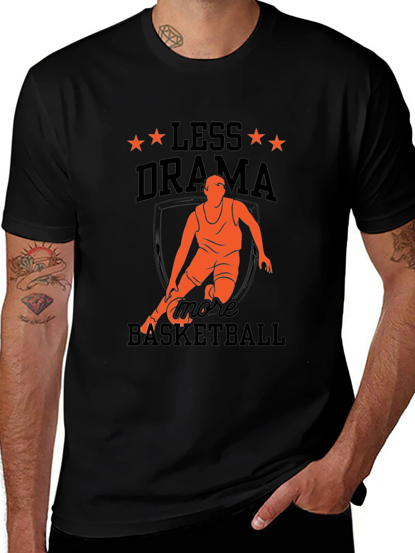 Camiseta Hombre Baloncesto Menos Drama Más Baloncesto