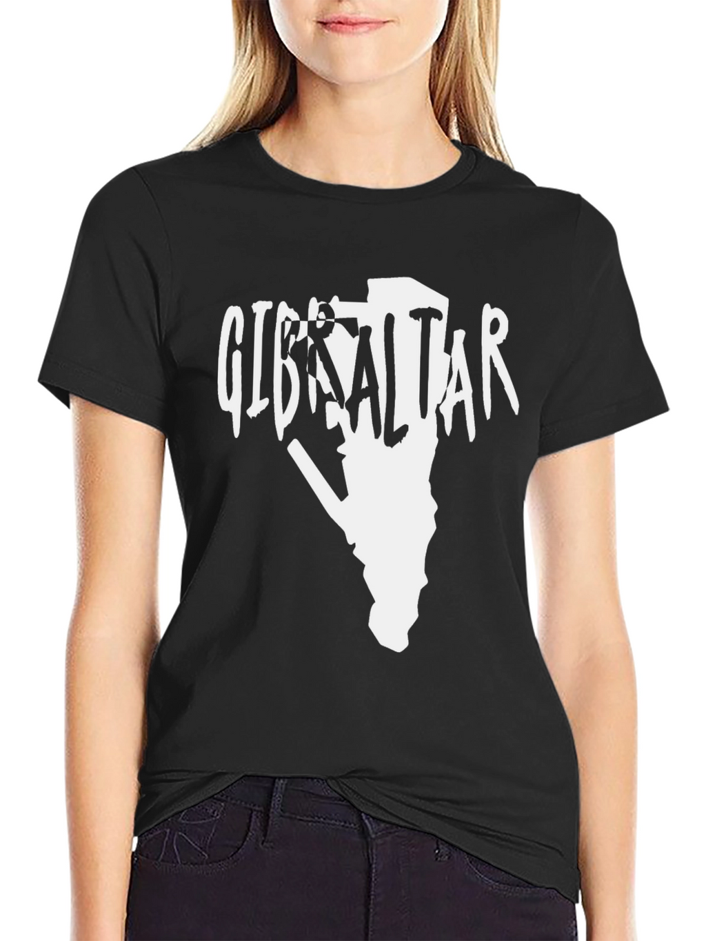 Camiseta Gibraltar Negra Hombre Diseño Original