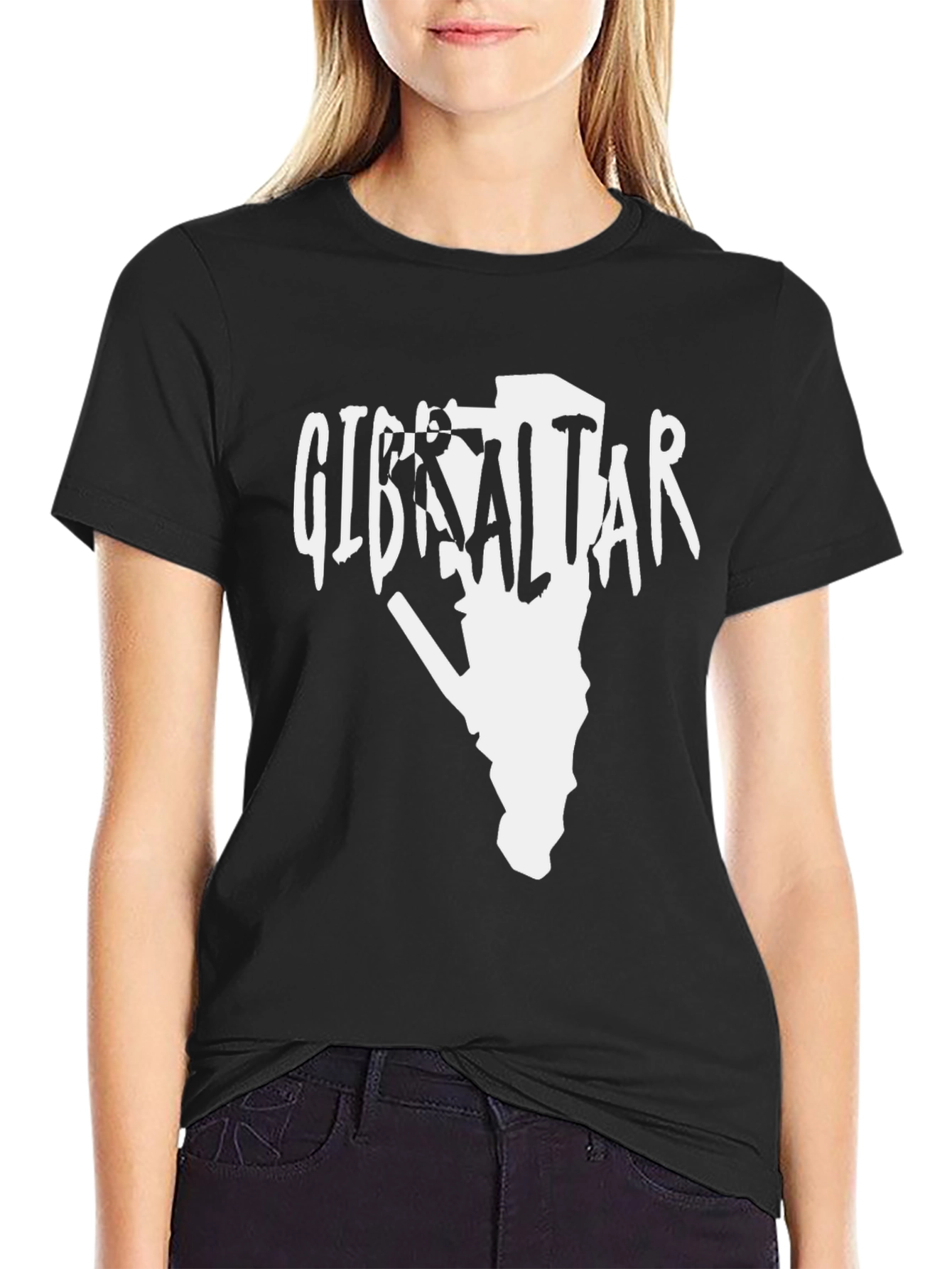 Camiseta Gibraltar Negra Hombre Diseño Original