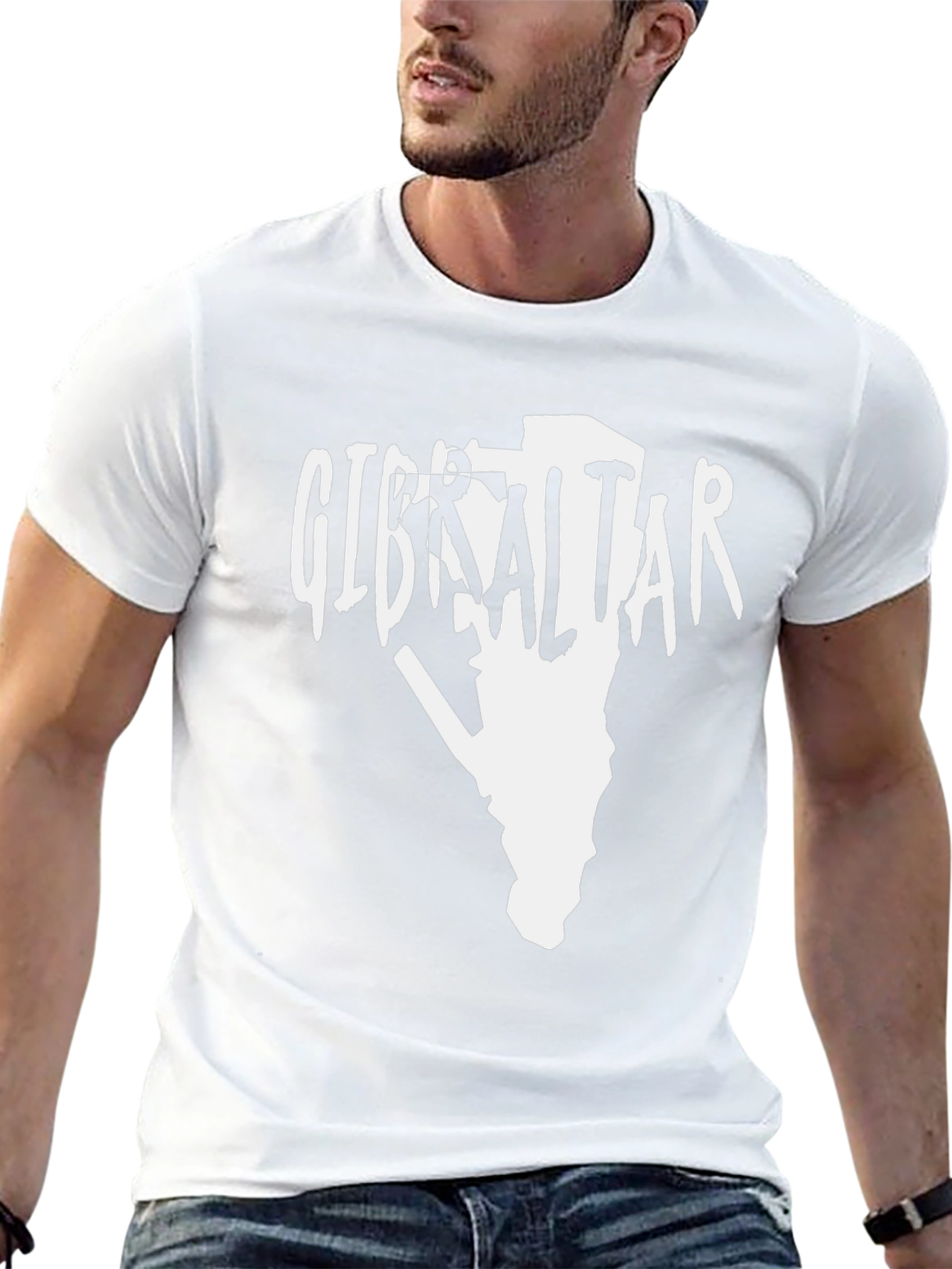 Camiseta Gibraltar Negra Hombre Diseño Original