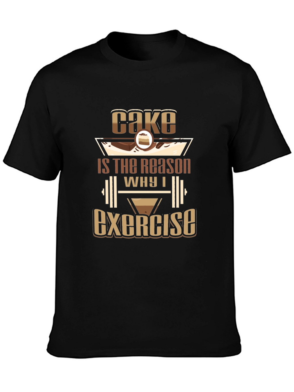 Camiseta Negra Cake Exercise