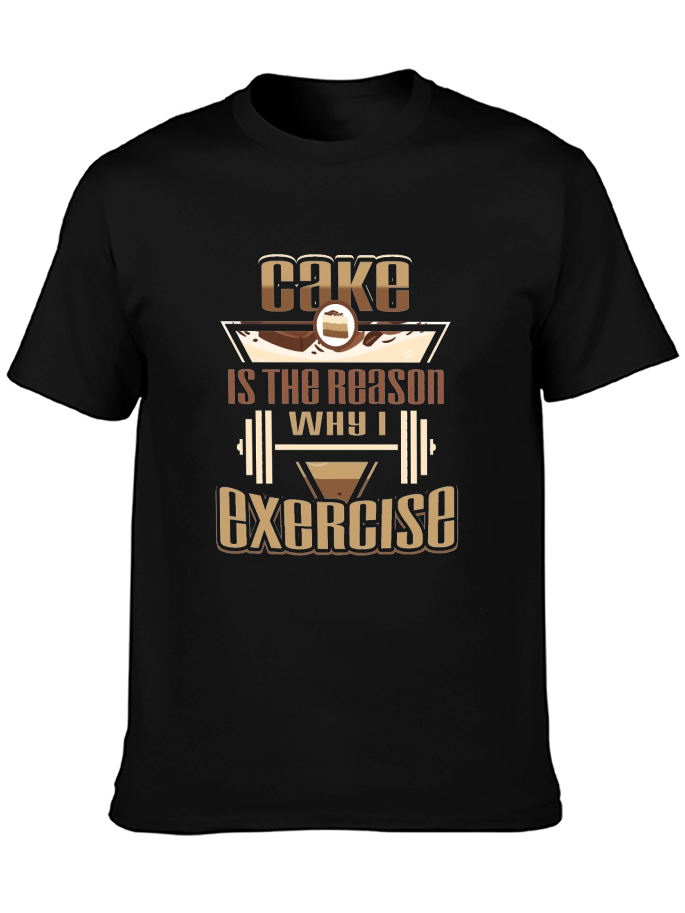Camiseta Negra Cake Exercise