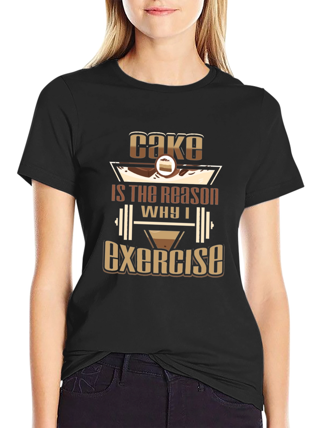 Camiseta Negra Cake Exercise