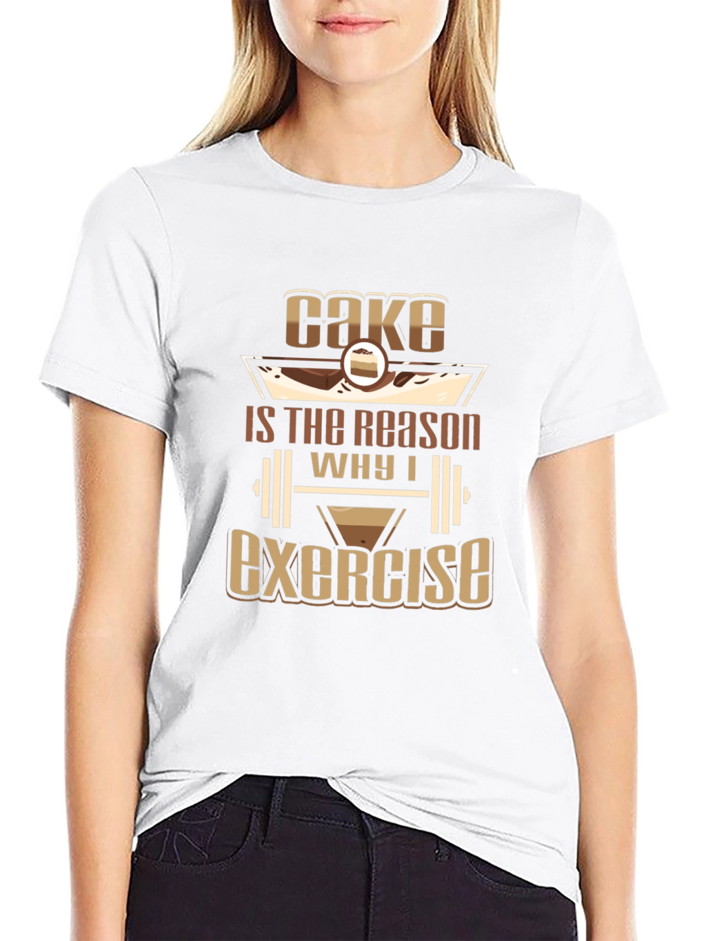 Camiseta Negra Cake Exercise