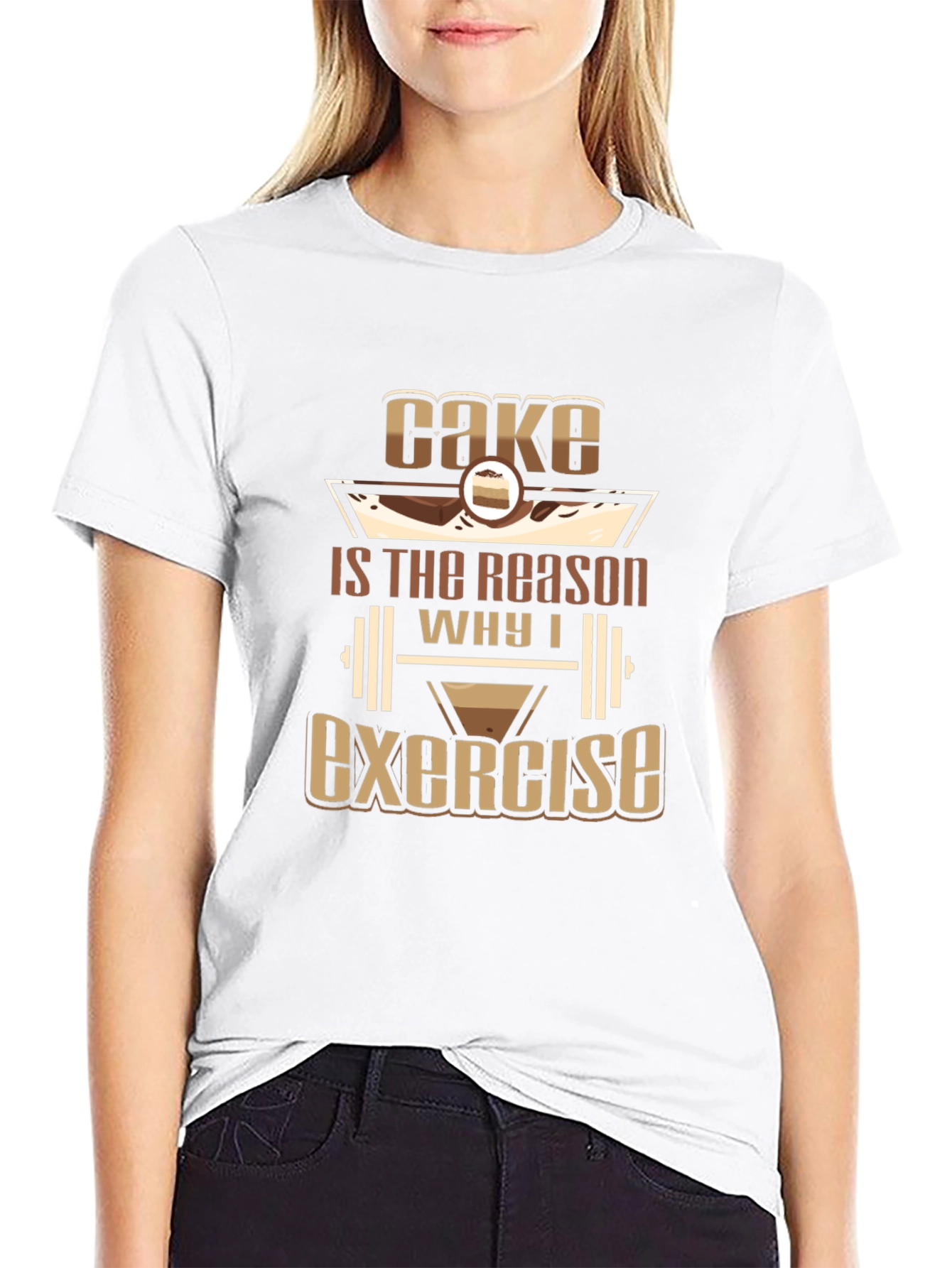 Camiseta Negra Cake Exercise