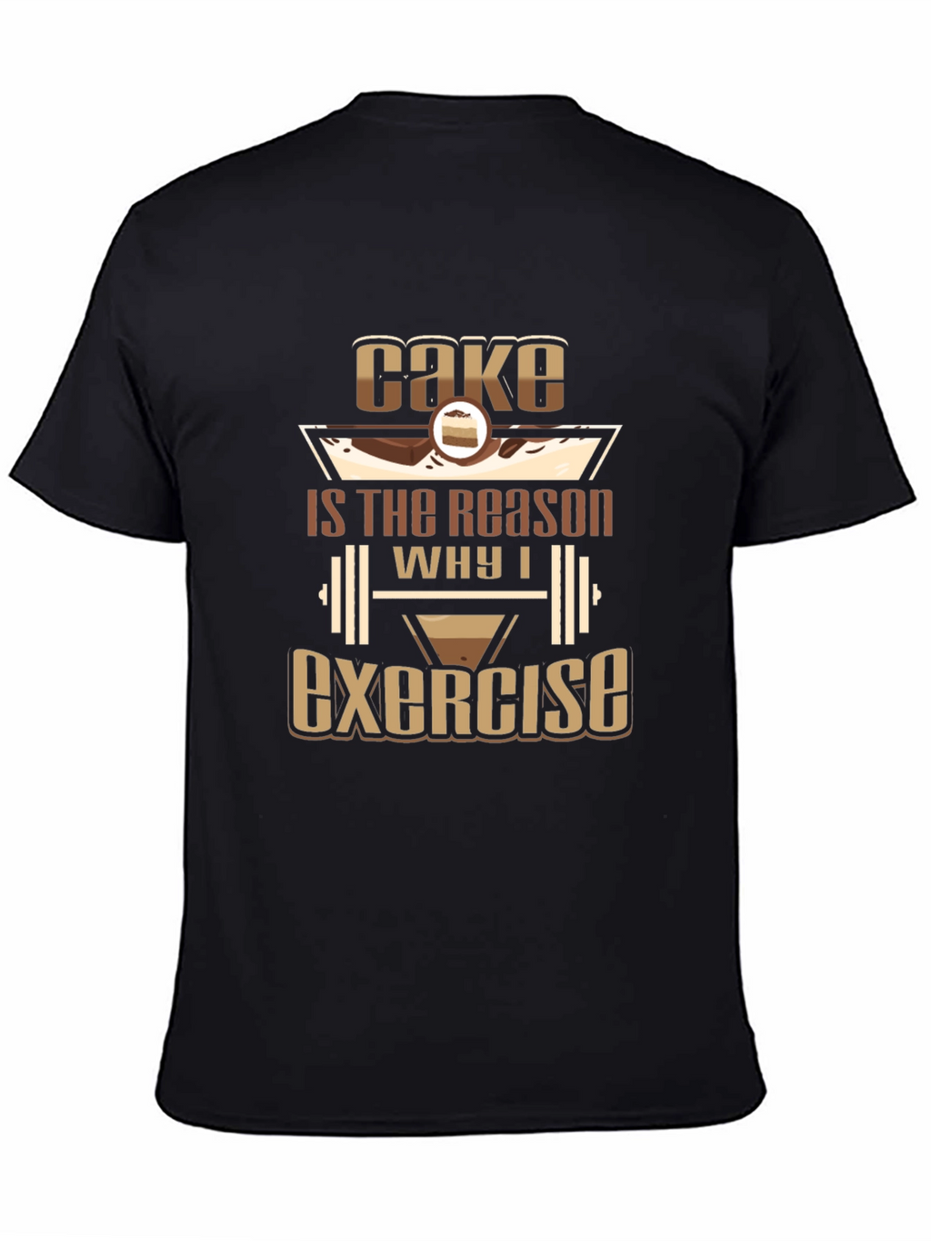 Camiseta Negra Cake Exercise
