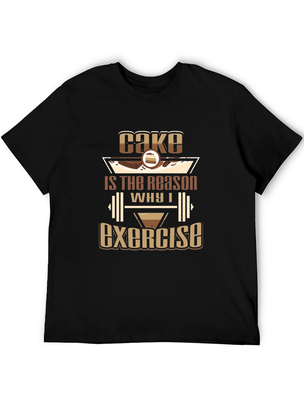 Camiseta Negra Cake Exercise
