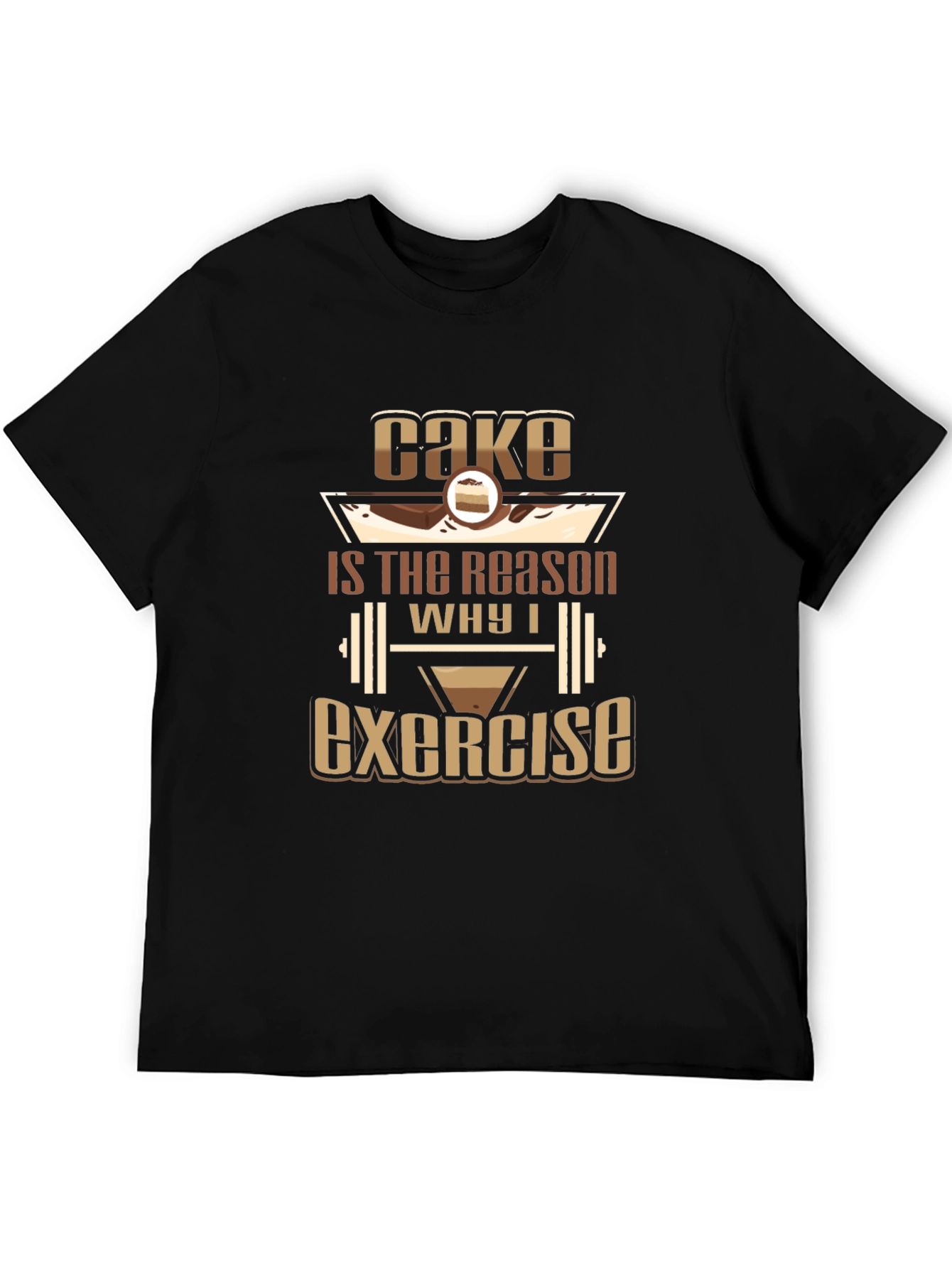 Camiseta Negra Cake Exercise