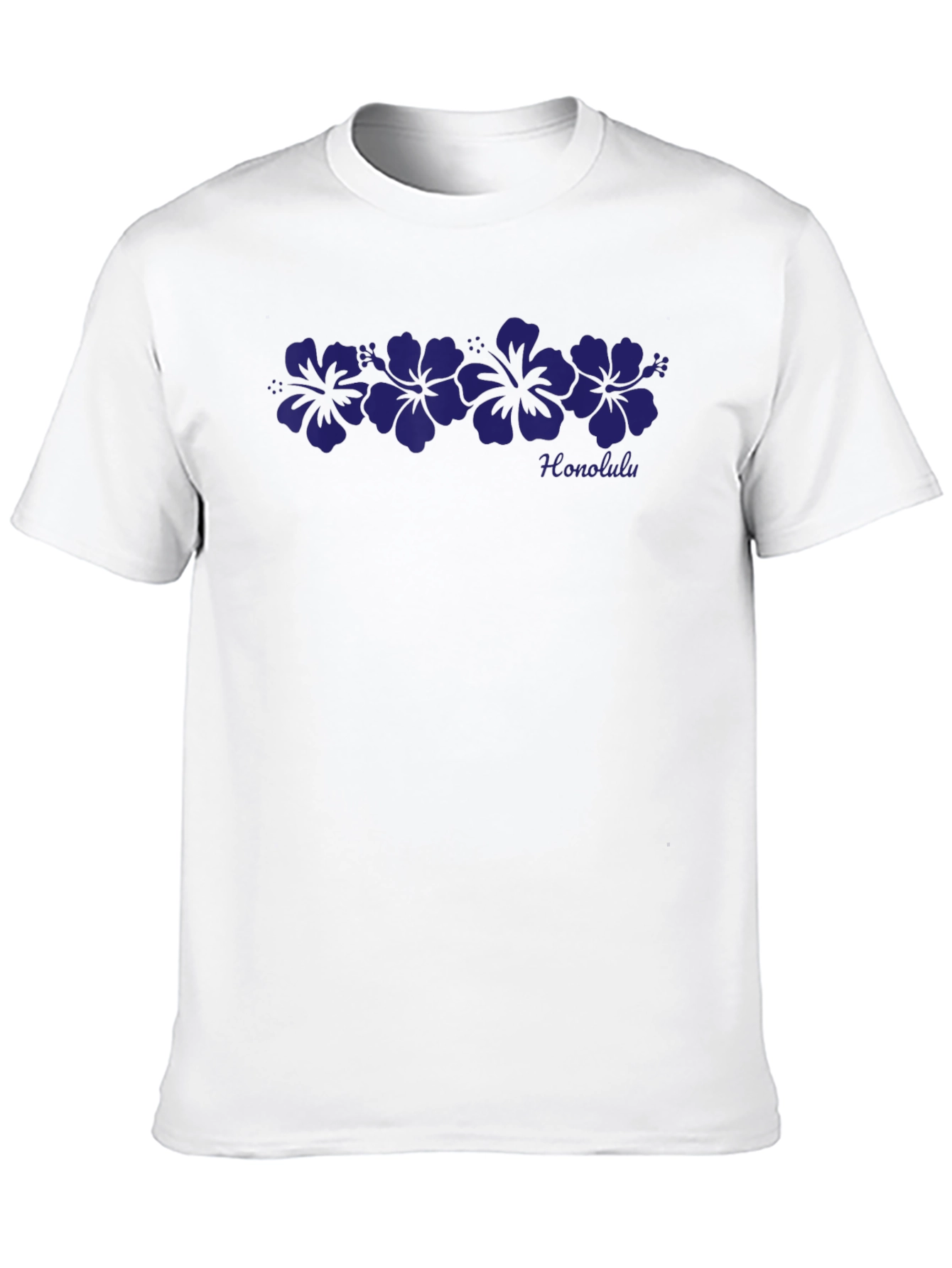 Camiseta Honolulu Flores Hawaianas Negra