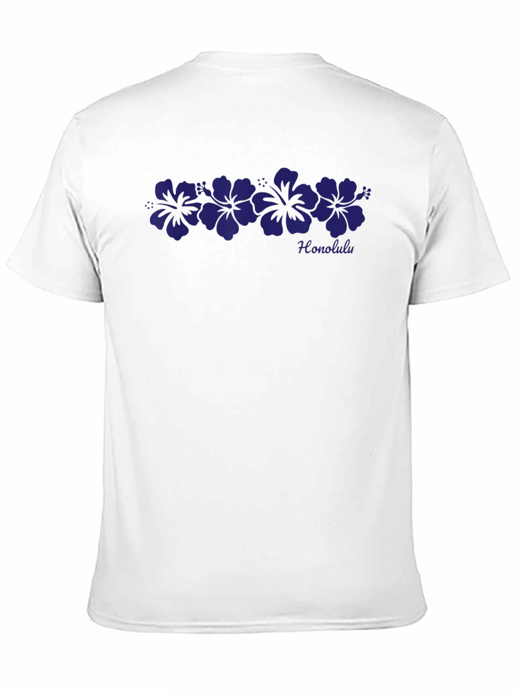 Camiseta Honolulu Flores Hawaianas Negra