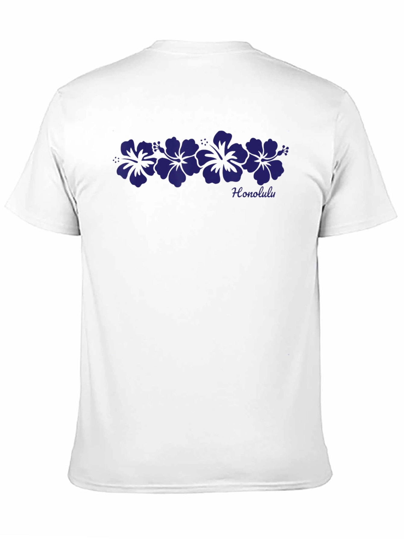 Camiseta Honolulu Flores Hawaianas Negra