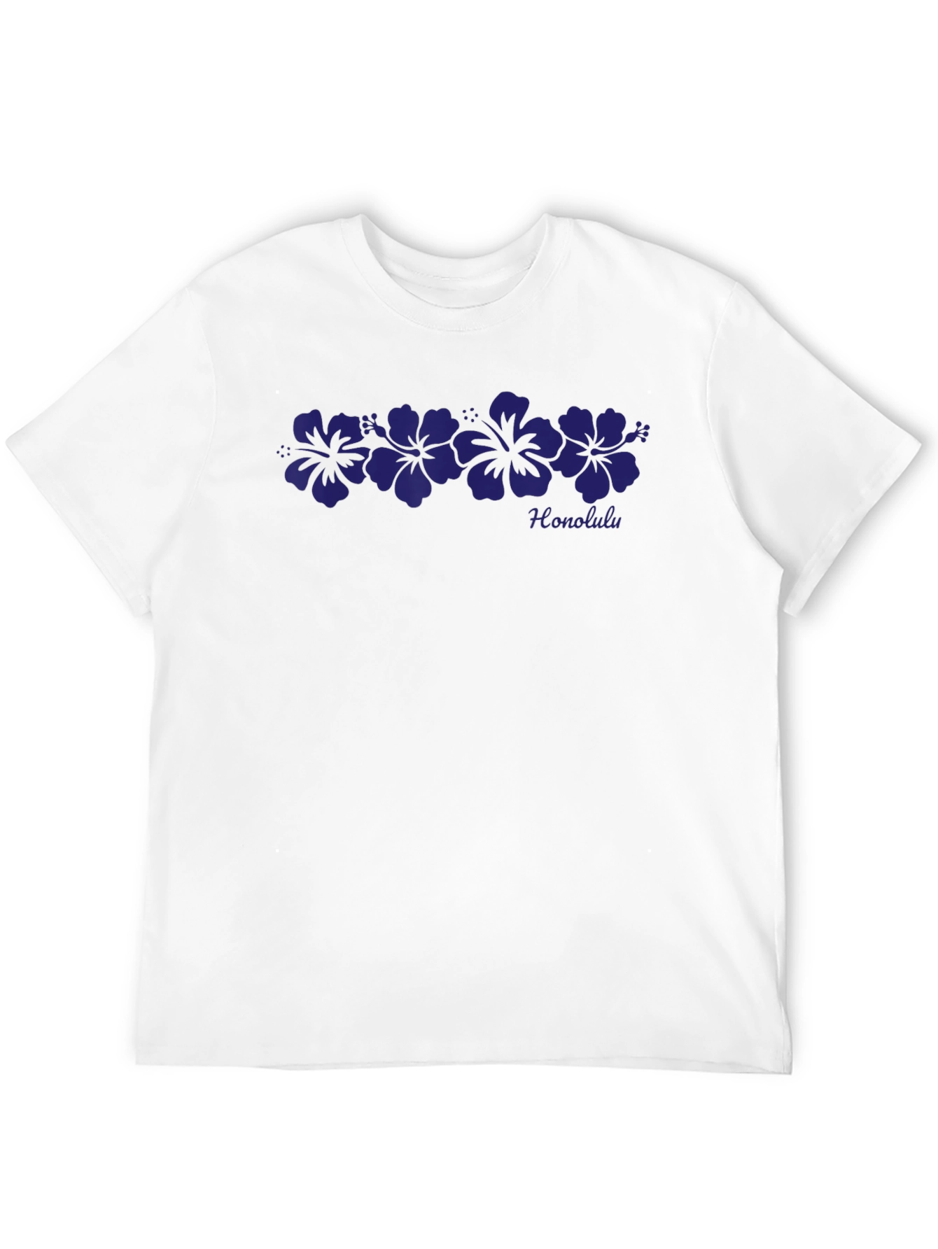Camiseta Honolulu Flores Hawaianas Negra