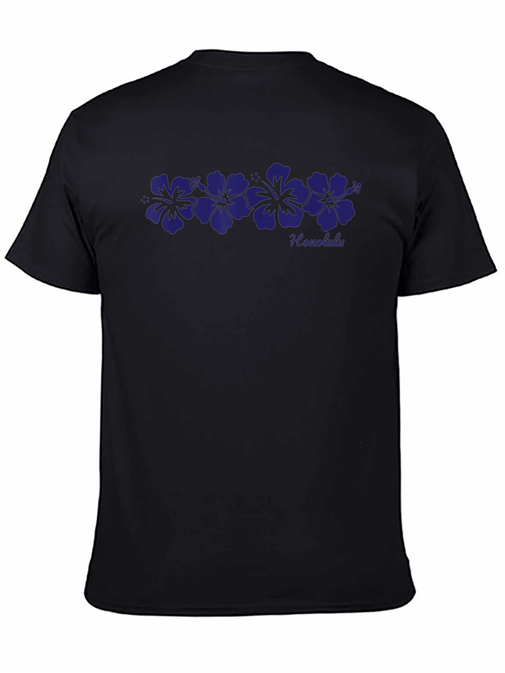 Camiseta Honolulu Flores Hawaianas Negra