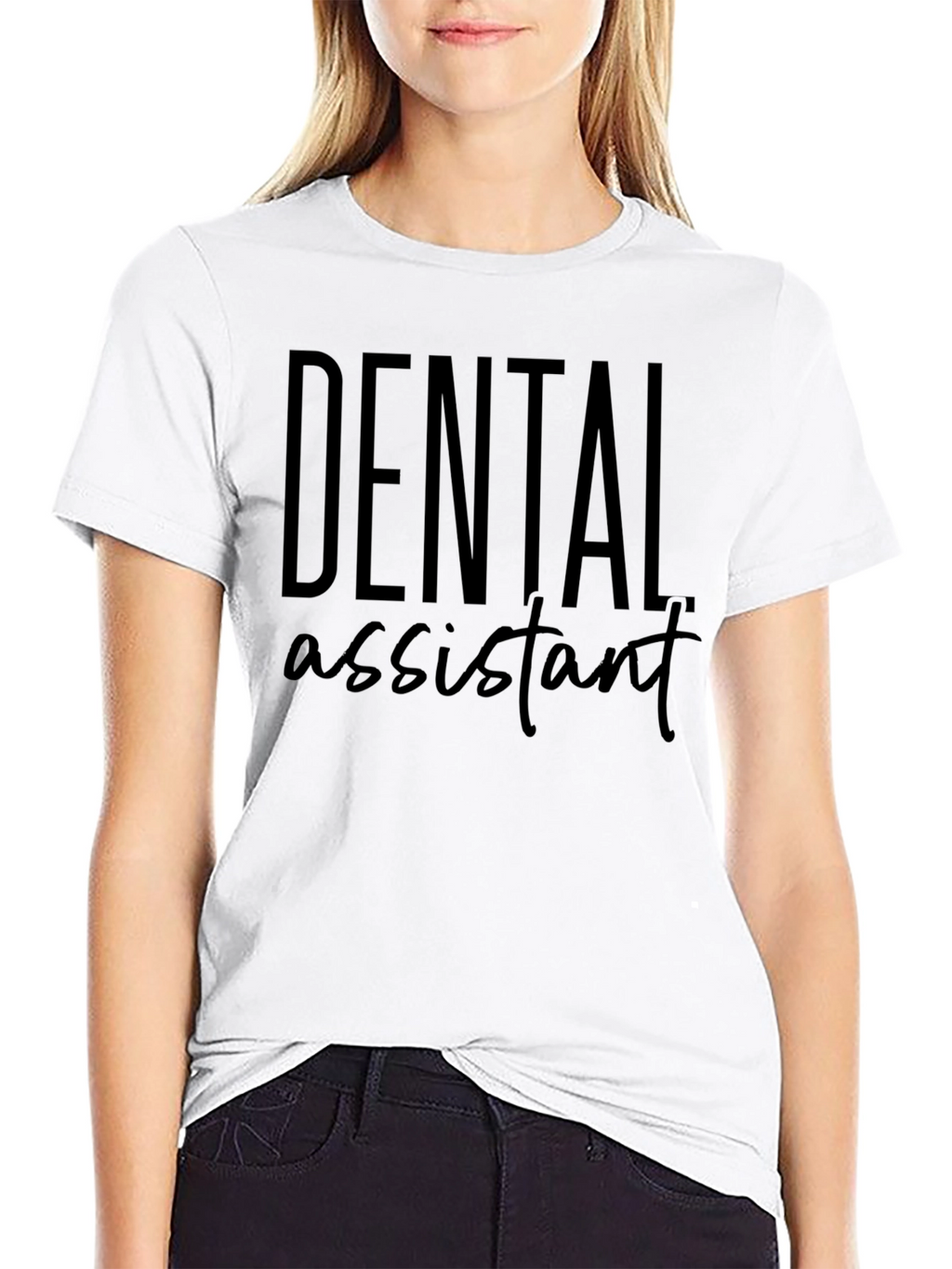 Camiseta Negra Asistente Dental