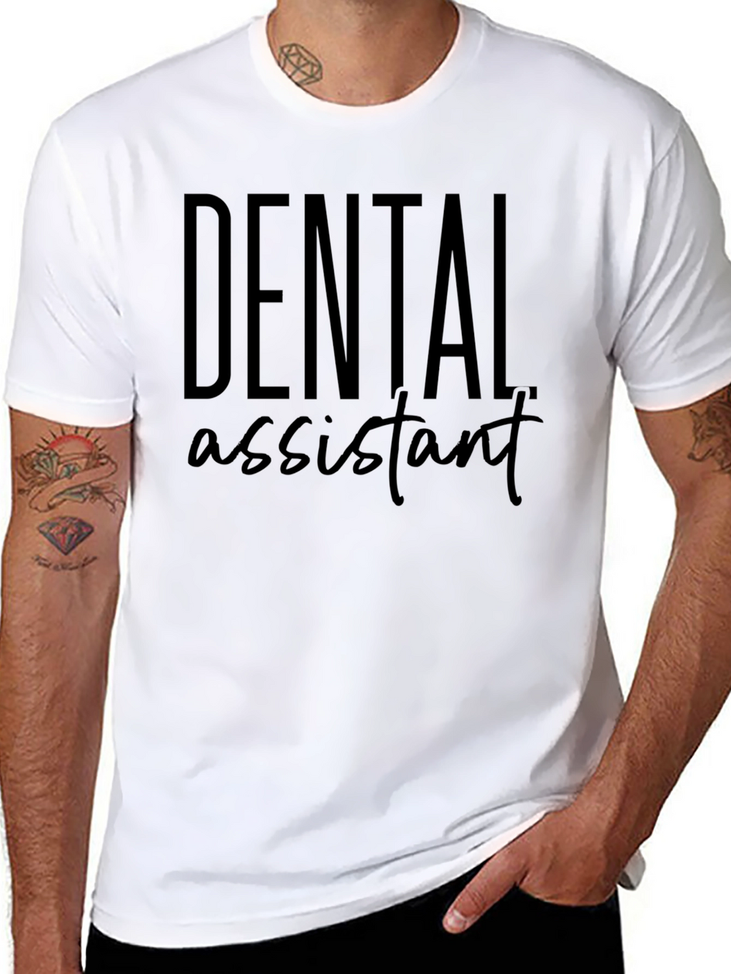 Camiseta Negra Asistente Dental