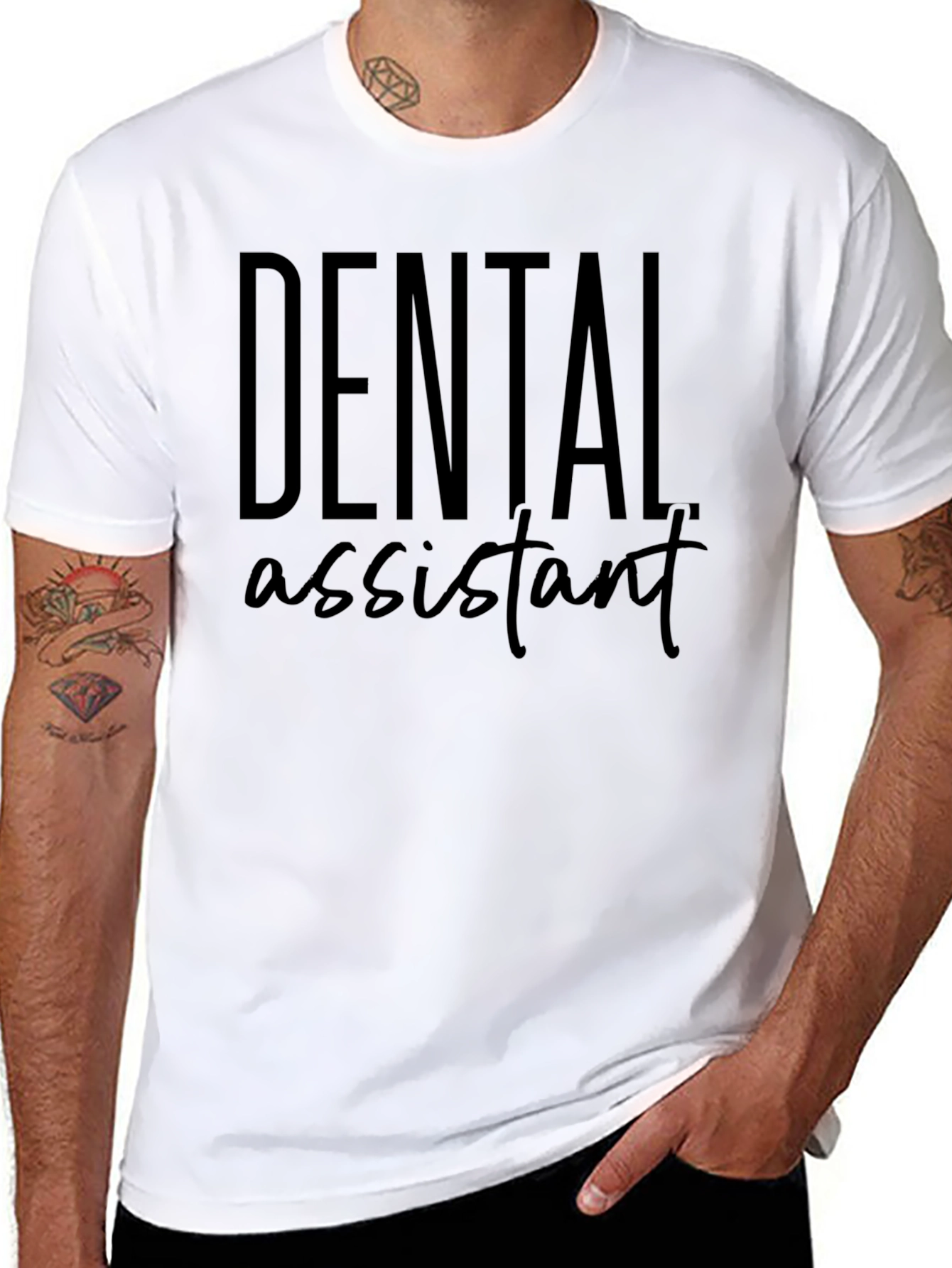 Camiseta Negra Asistente Dental