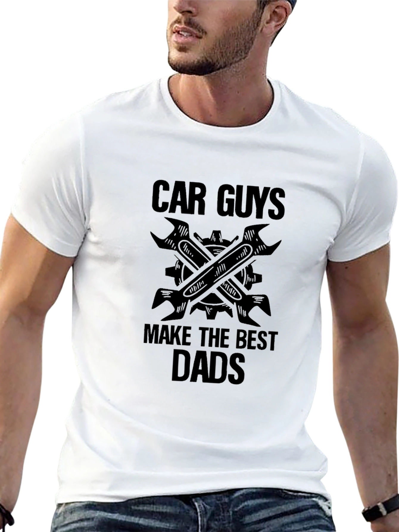Camiseta Negra Car Guys Make the Best Dads