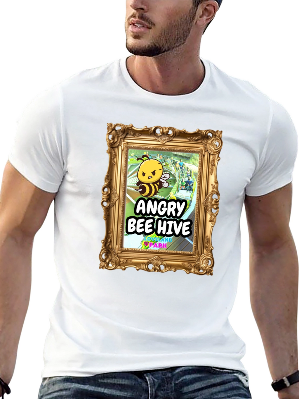 Camiseta Negra Angry Bee Hive