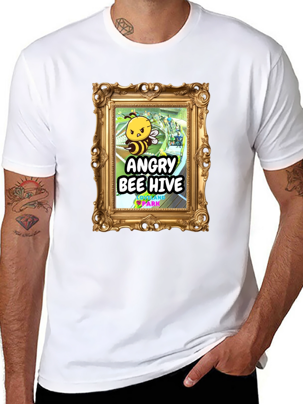 Camiseta Negra Angry Bee Hive