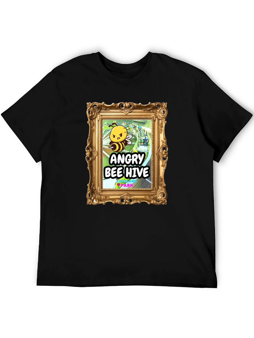 Camiseta Negra Angry Bee Hive