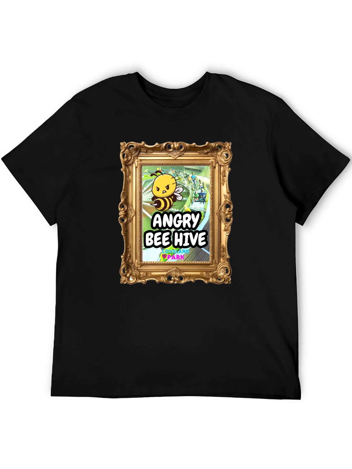 Camiseta Negra Angry Bee Hive