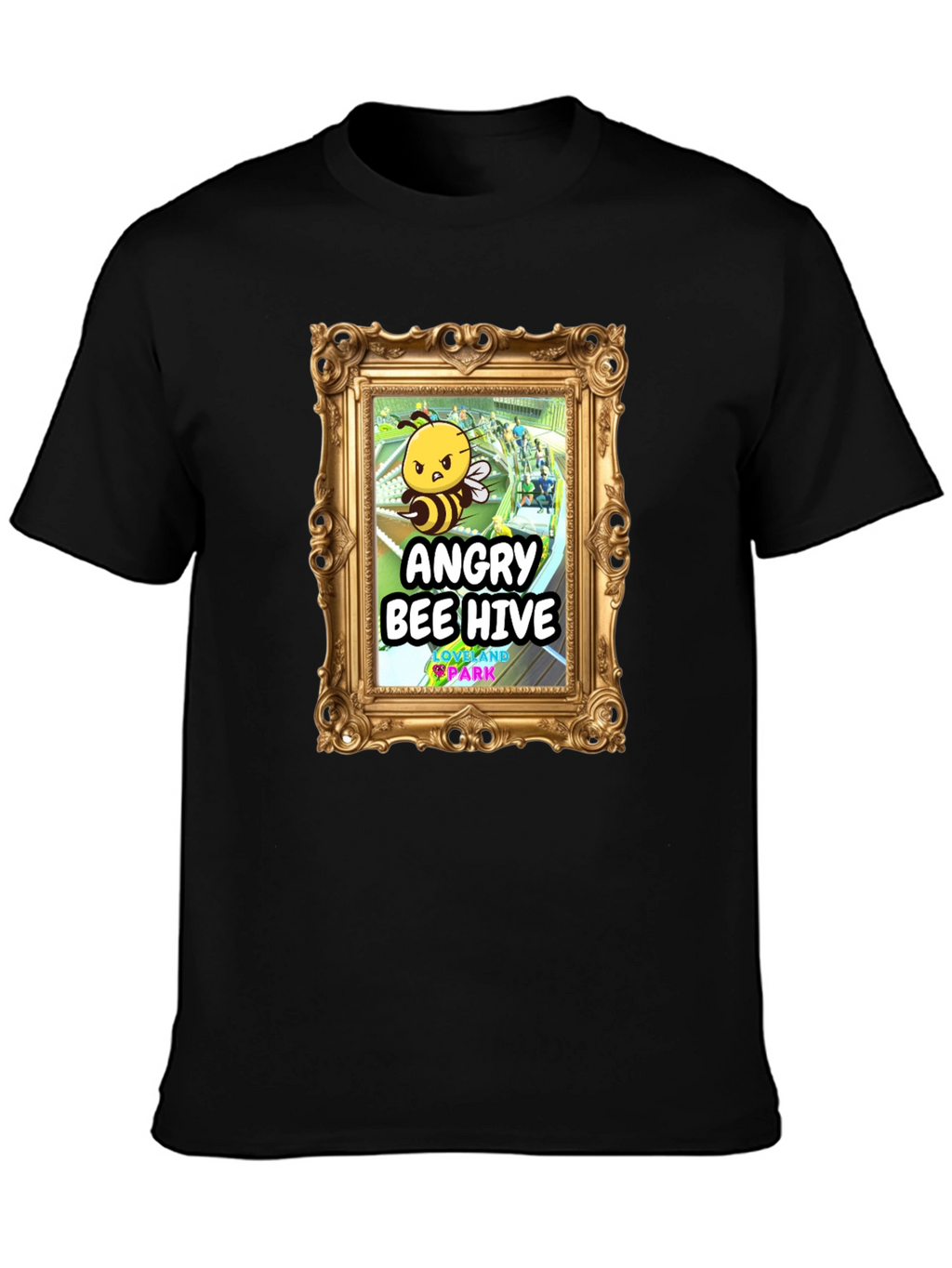 Camiseta Negra Angry Bee Hive
