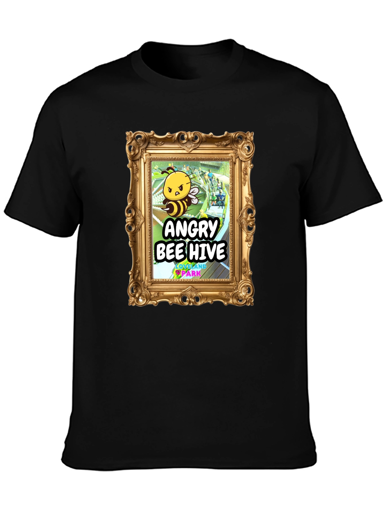 Camiseta Negra Angry Bee Hive