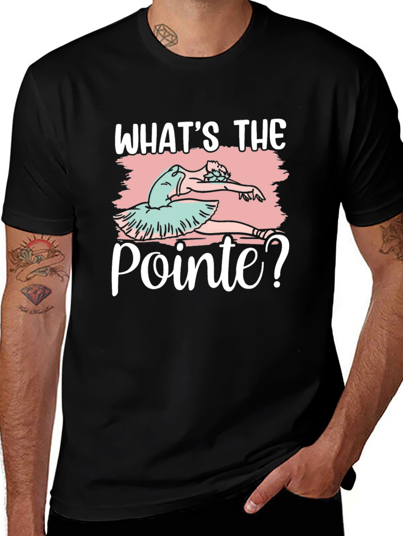 Camiseta Negra Ballet Whats the Pointe?