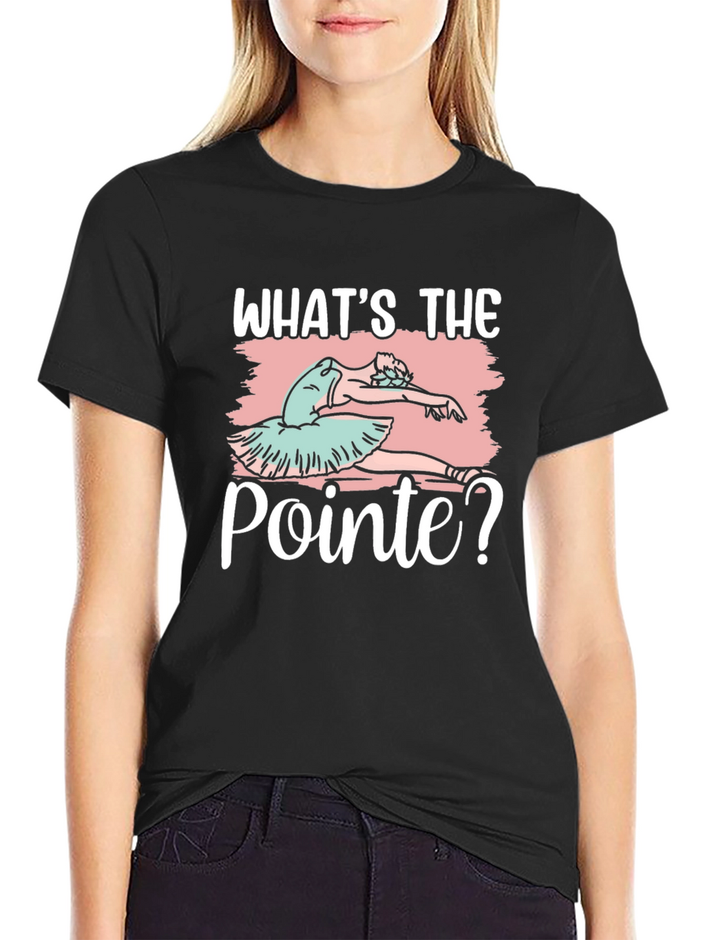 Camiseta Negra Ballet Whats the Pointe?