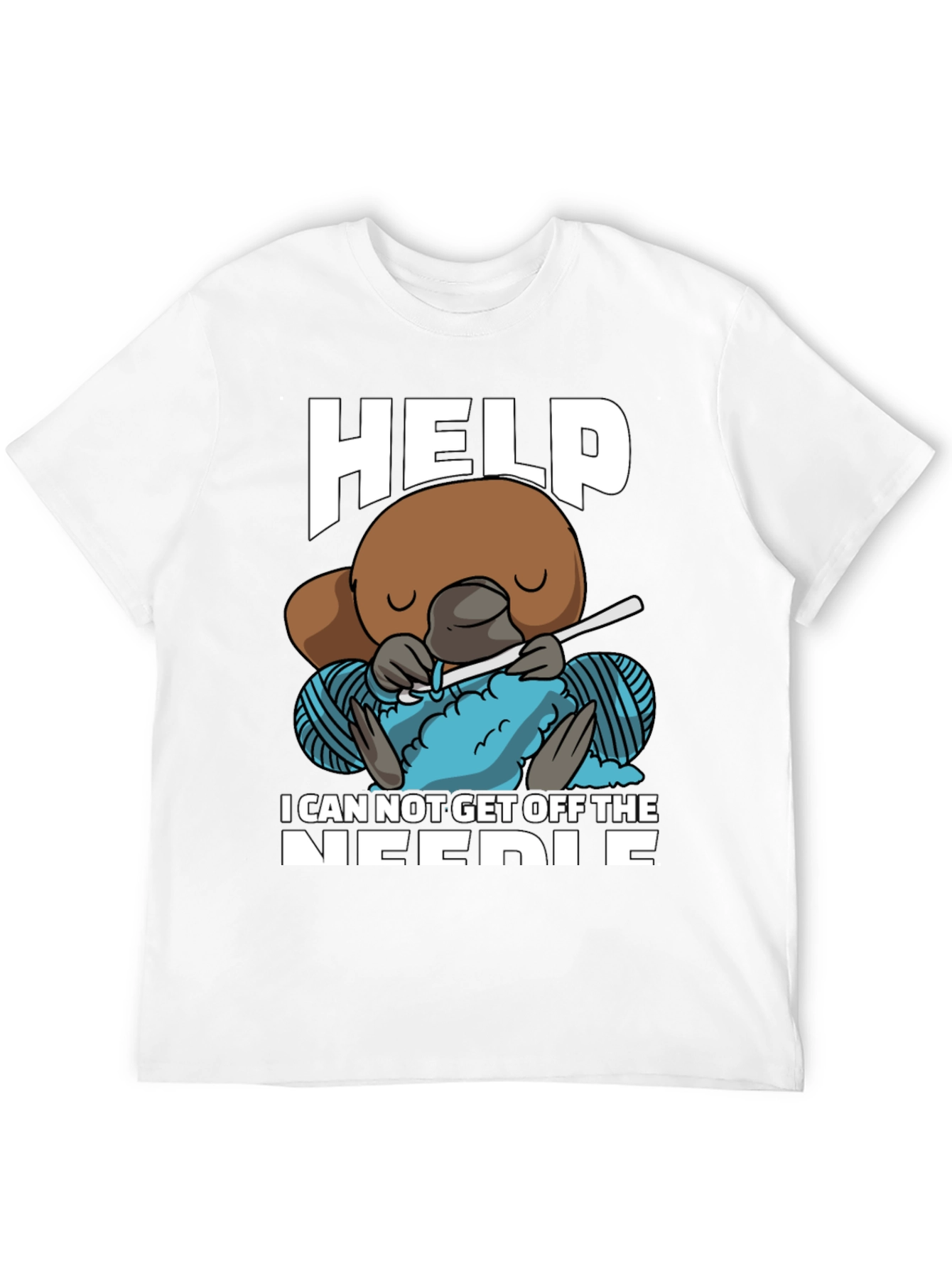 Camiseta Negra con Diseño de Ornitorrinco Tejedor