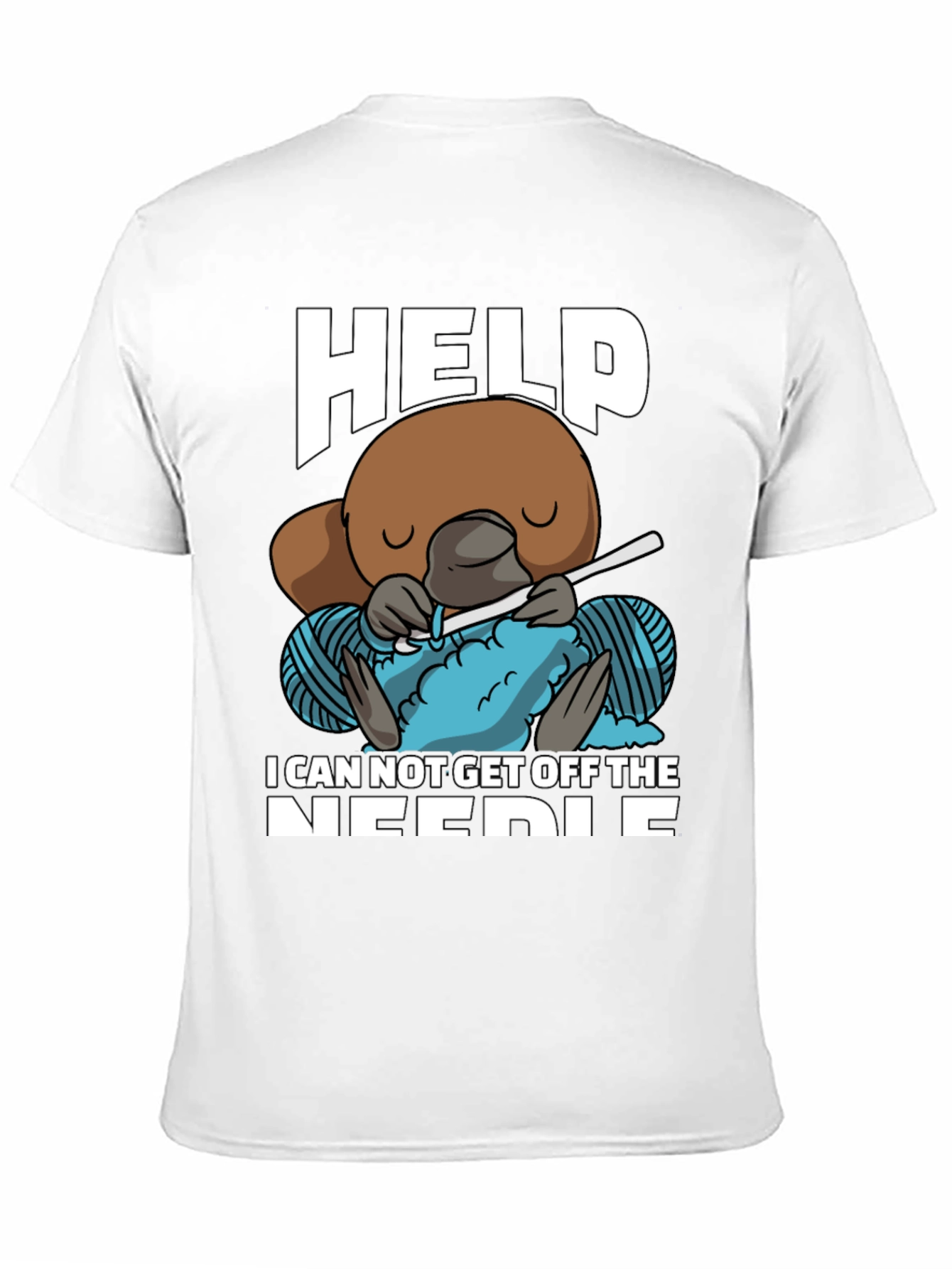 Camiseta Negra con Diseño de Ornitorrinco Tejedor