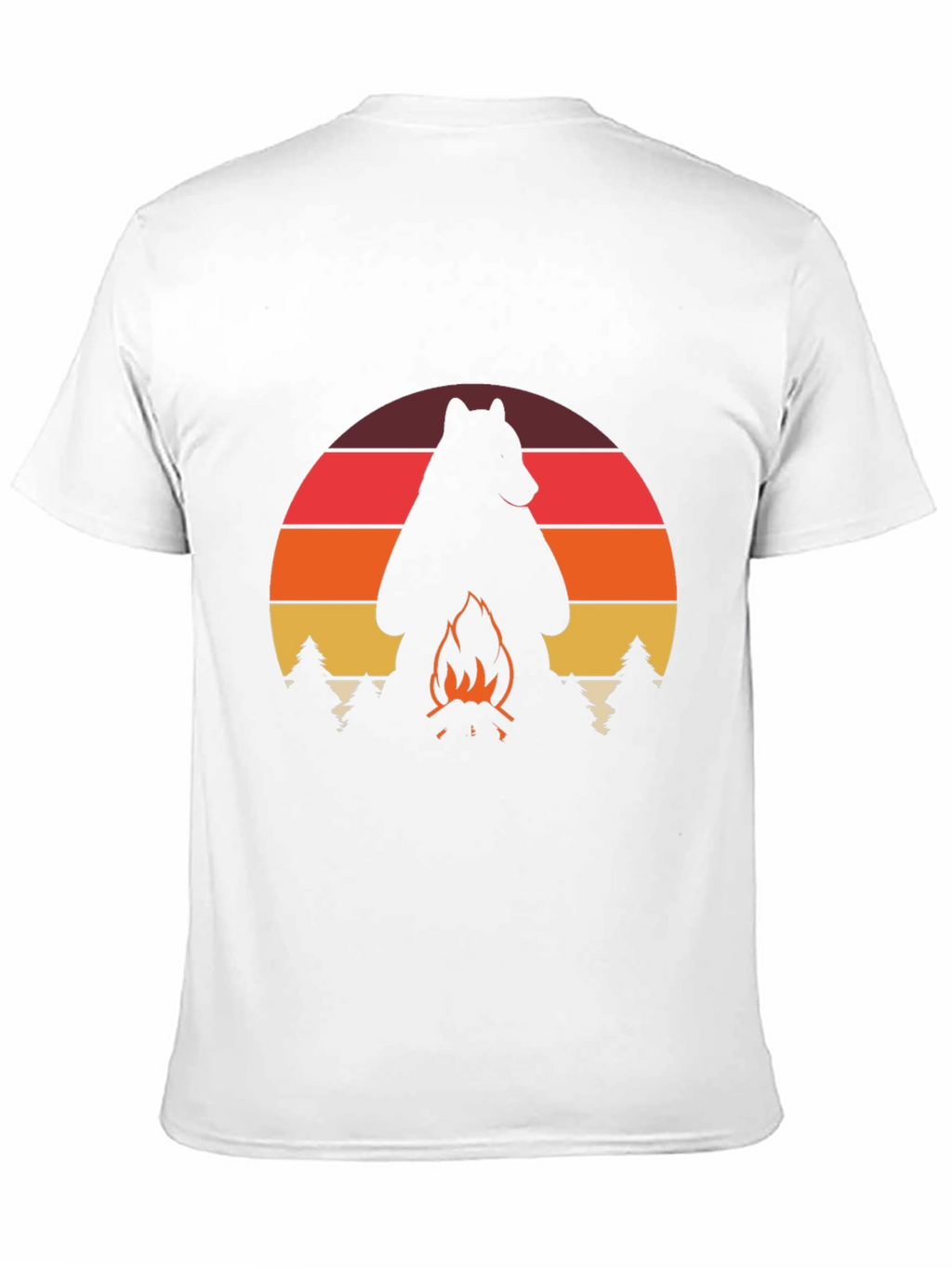 Camiseta Hombre: Oso Fogata Aventura