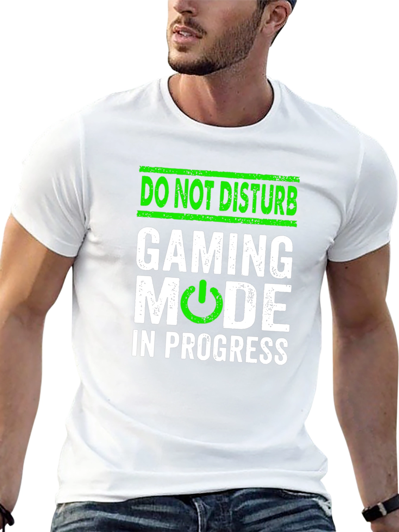 Camiseta Hombre Negra Gaming Mode