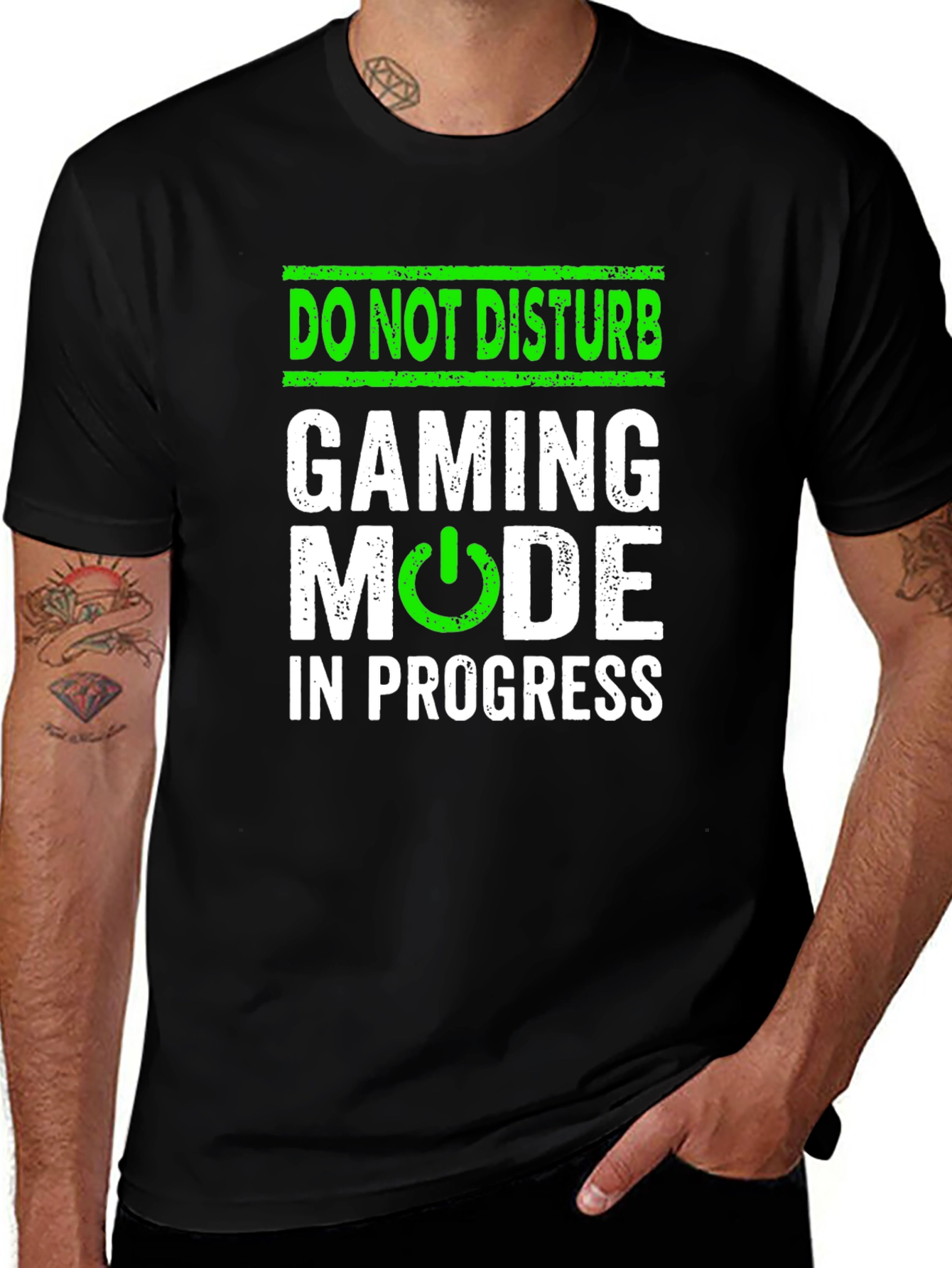 Camiseta Hombre Negra Gaming Mode