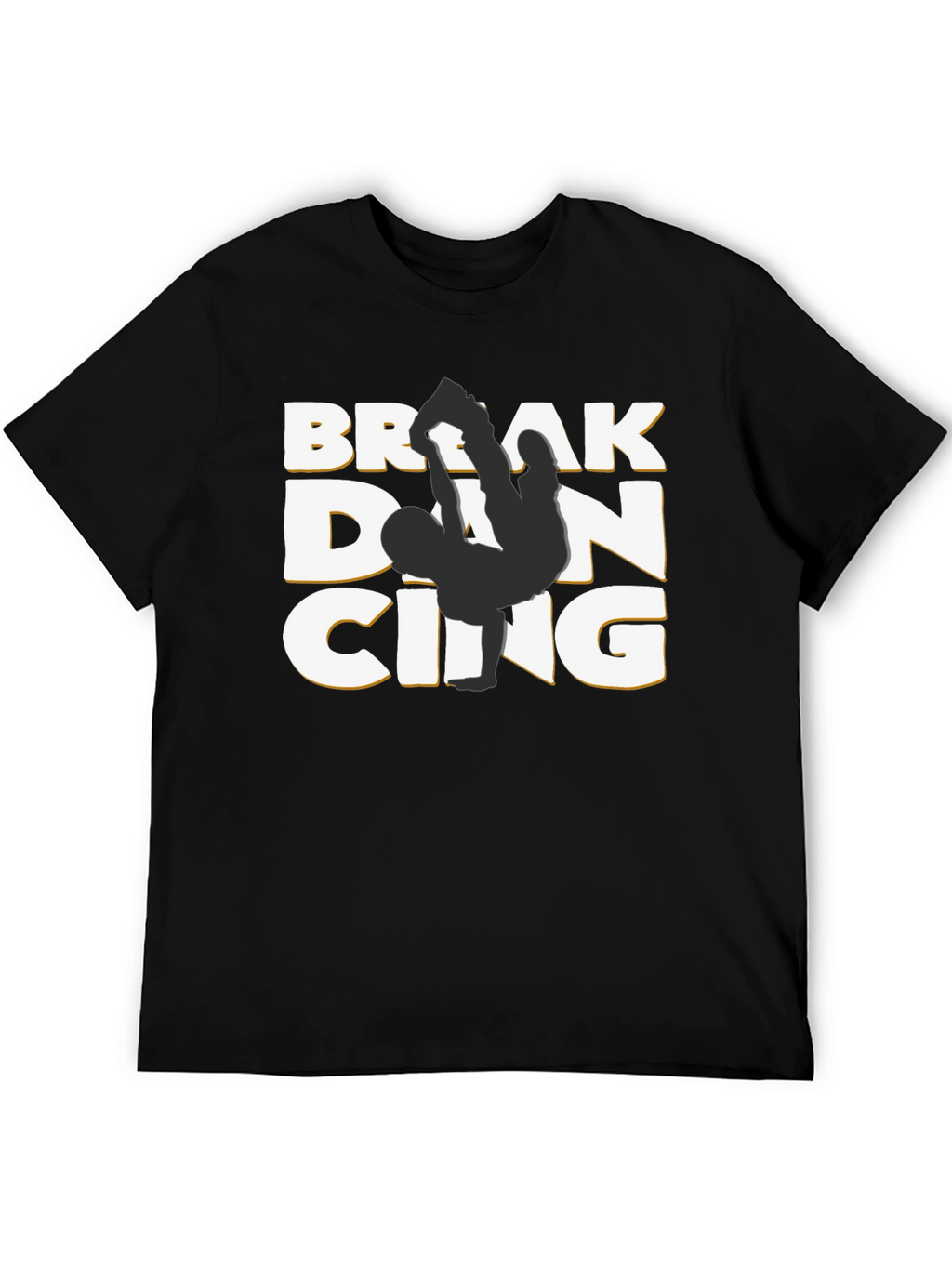 Camiseta Negra Break Dancing Estilo Urbano