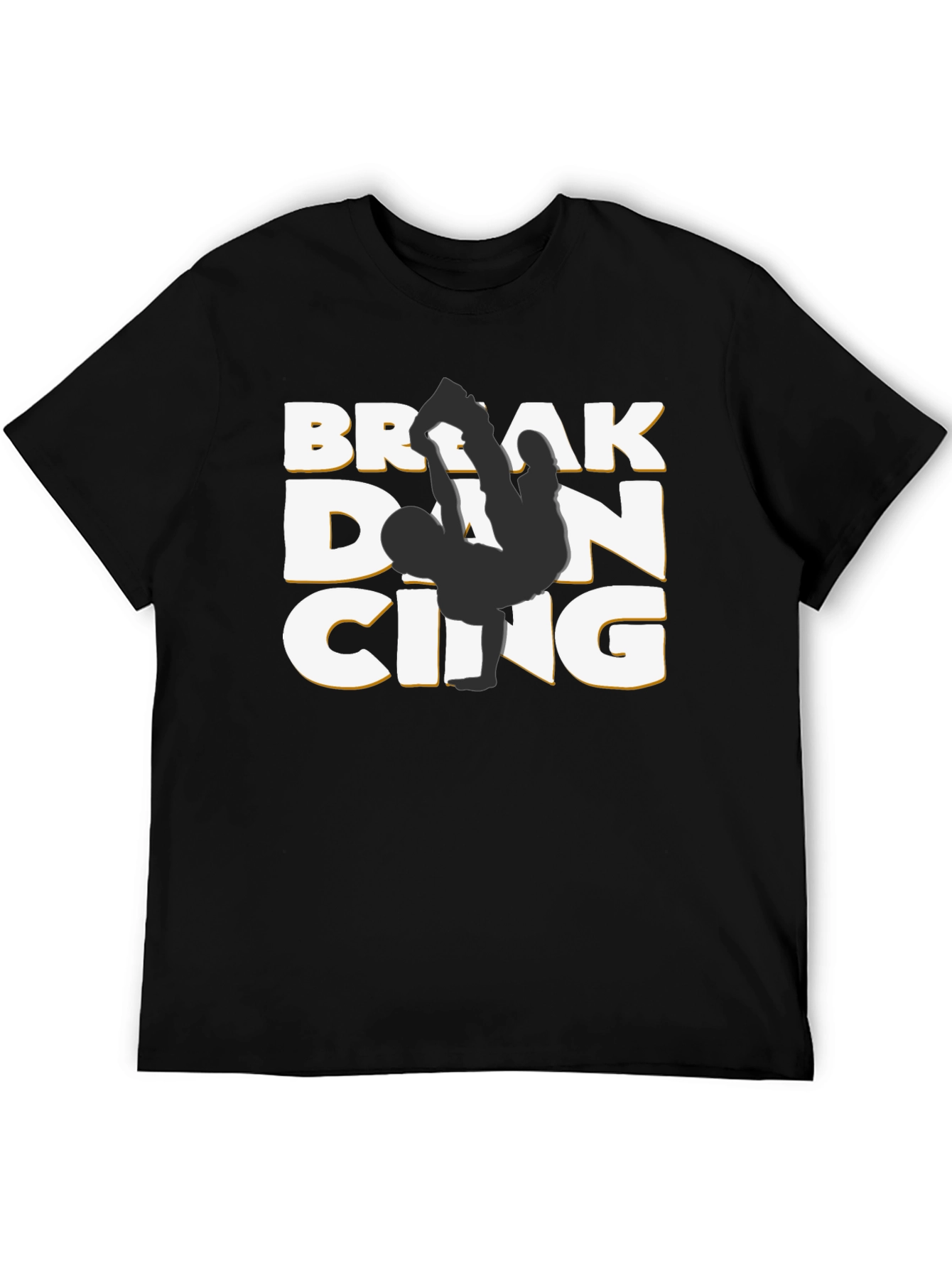 Camiseta Negra Break Dancing Estilo Urbano
