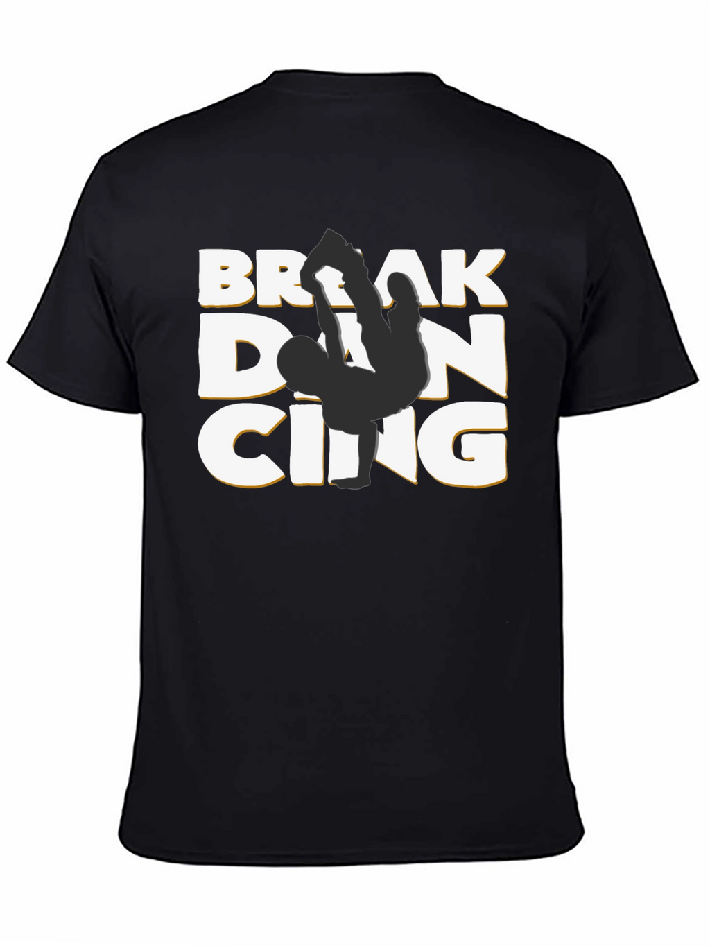 Camiseta Negra Break Dancing Estilo Urbano
