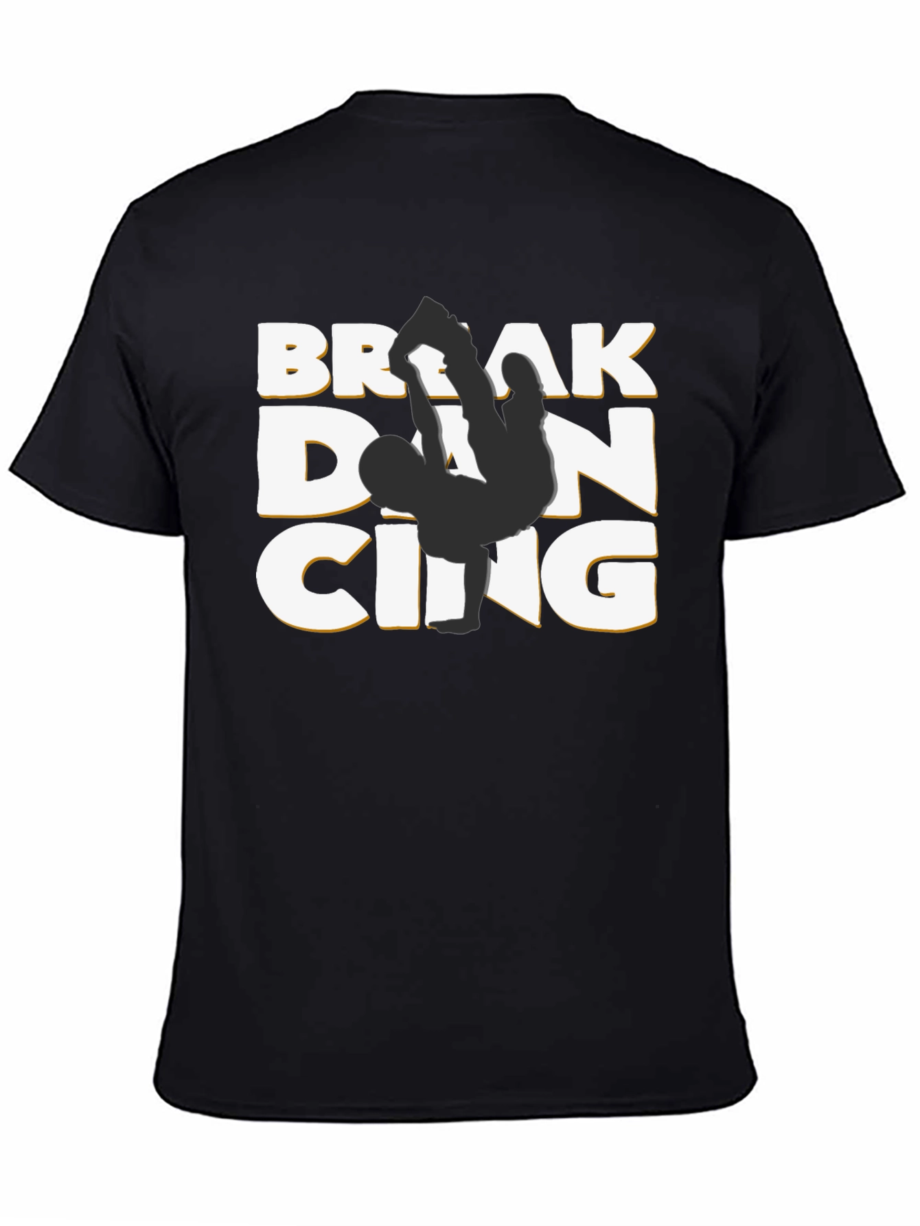 Camiseta Negra Break Dancing Estilo Urbano