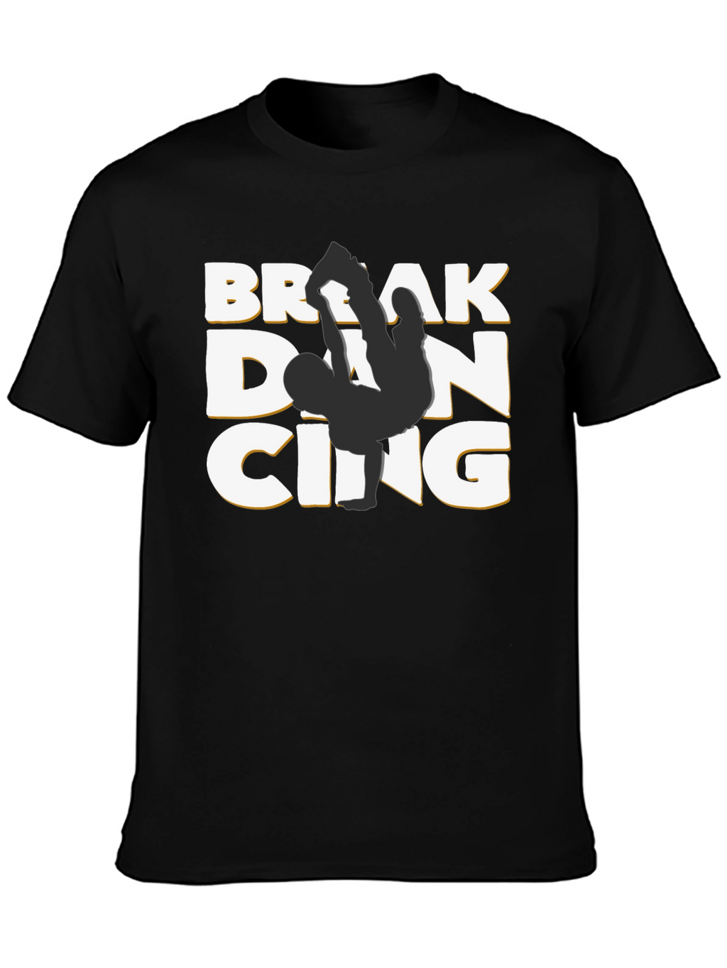 Camiseta Negra Break Dancing Estilo Urbano