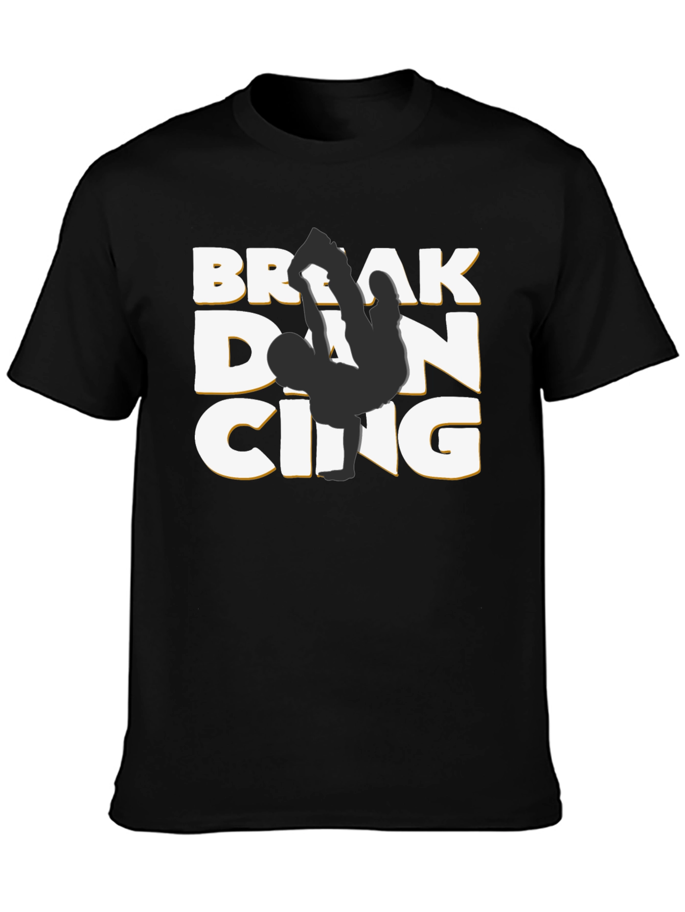 Camiseta Negra Break Dancing Estilo Urbano