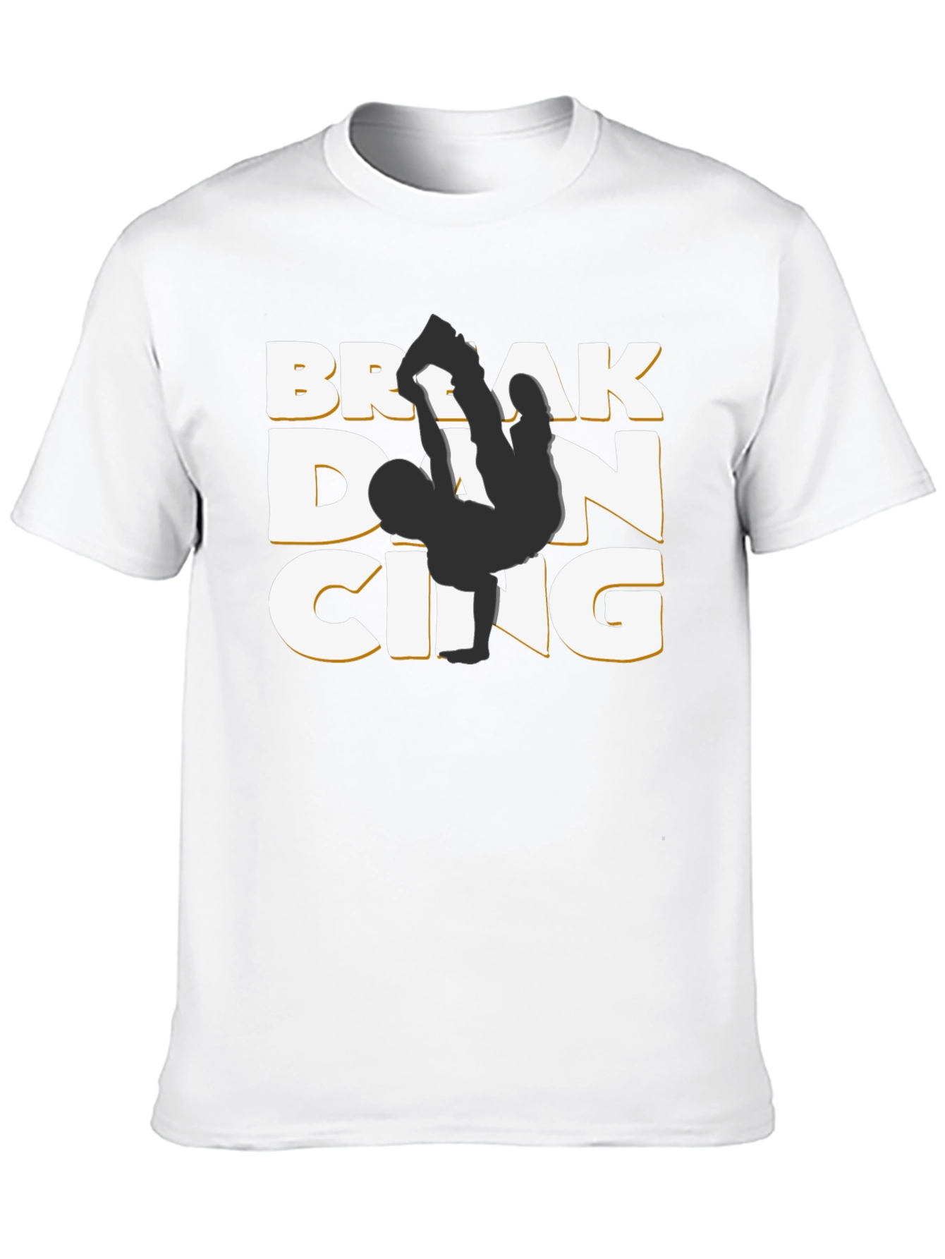 Camiseta Negra Break Dancing Estilo Urbano