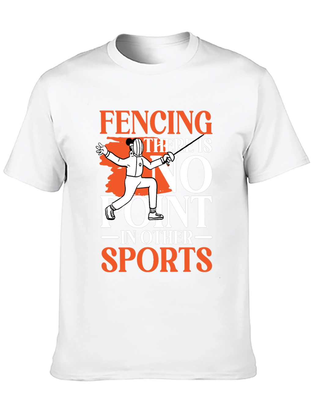 Camiseta Negra con Diseño de Esgrima Divertido