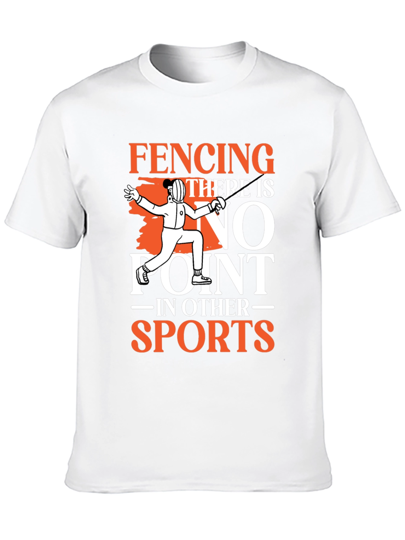 Camiseta Negra con Diseño de Esgrima Divertido