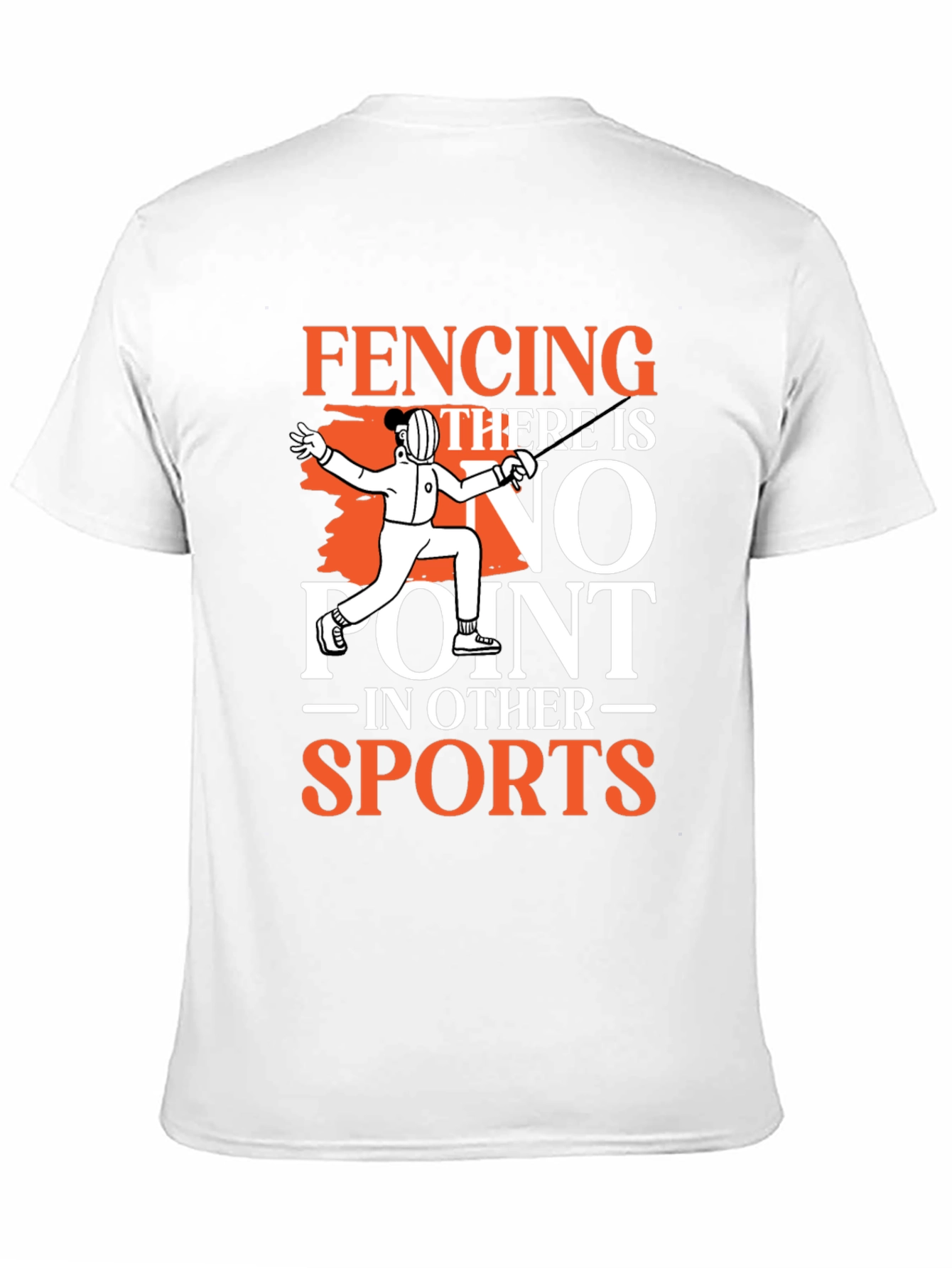 Camiseta Negra con Diseño de Esgrima Divertido