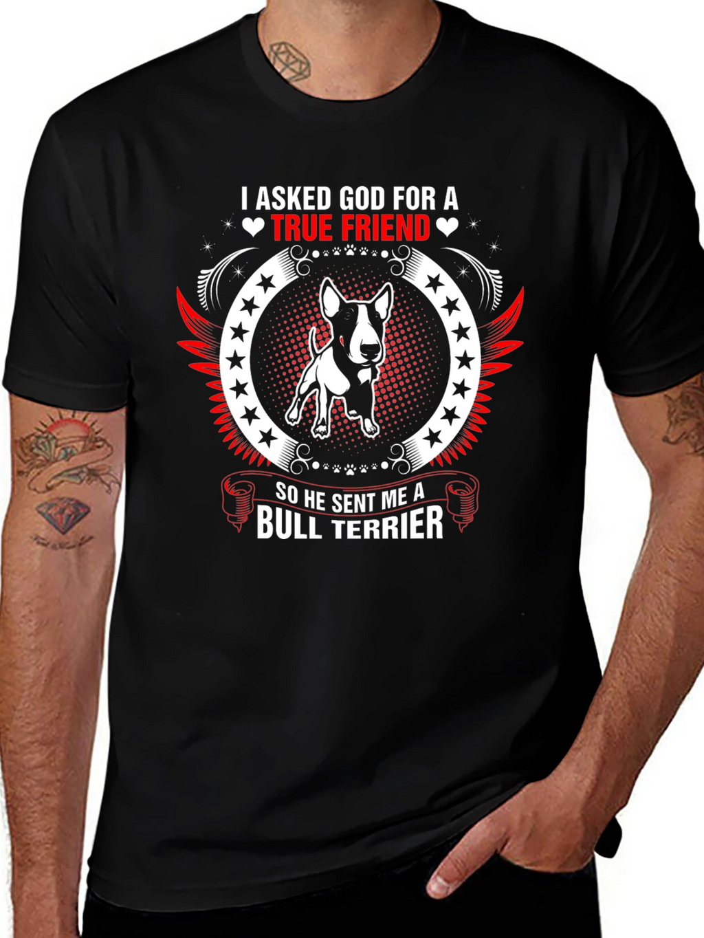 Camiseta Hombre Bull Terrier - Amigo Verdadero