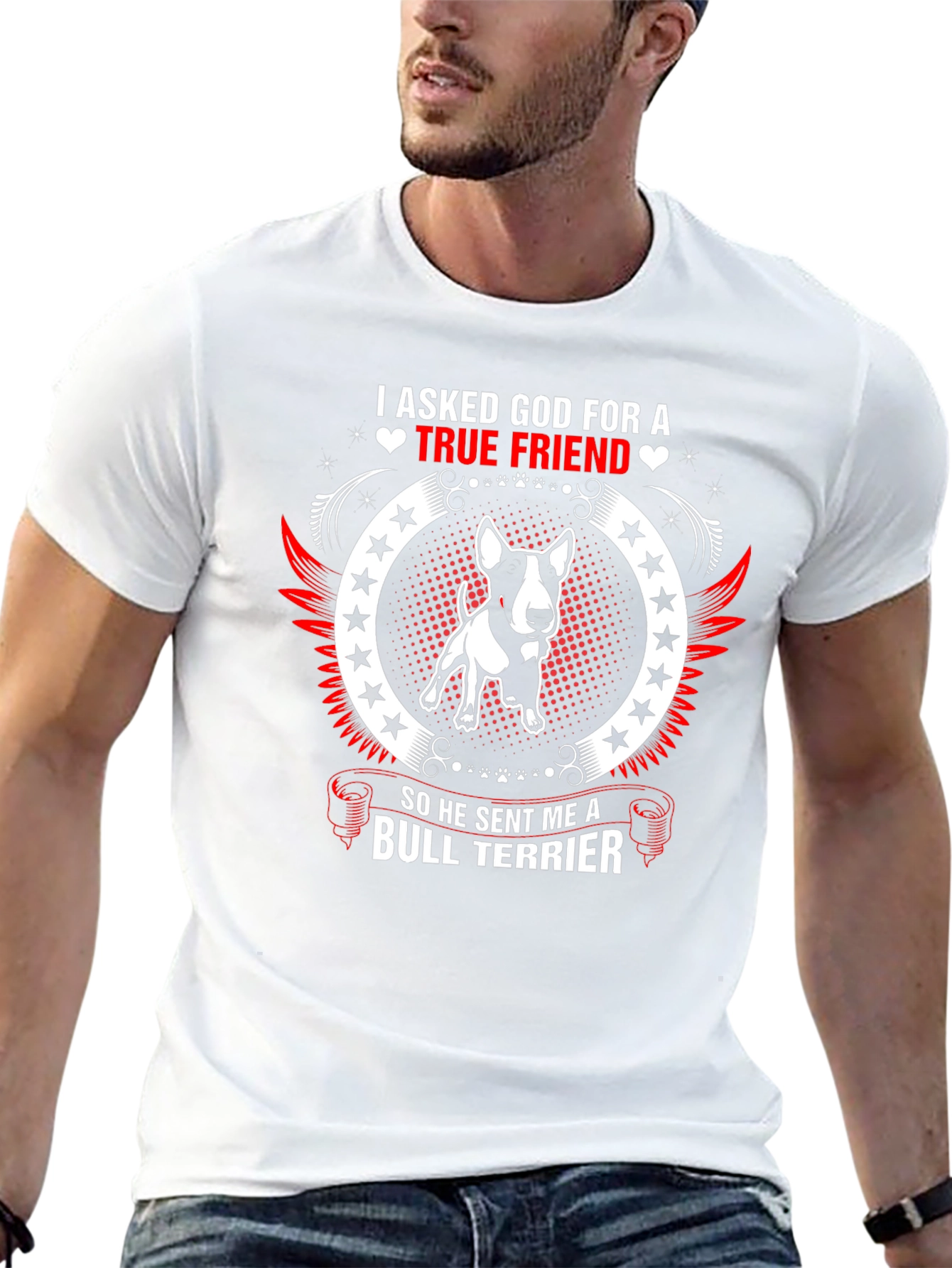 Camiseta Hombre Bull Terrier - Amigo Verdadero