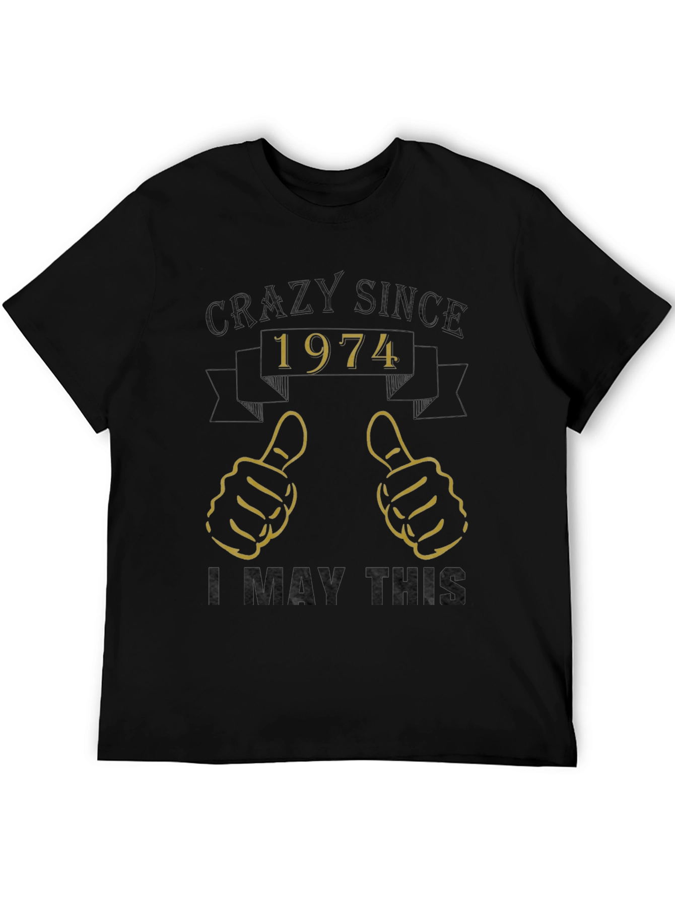 Camiseta Crazy Since 1974 - Diseño Retro