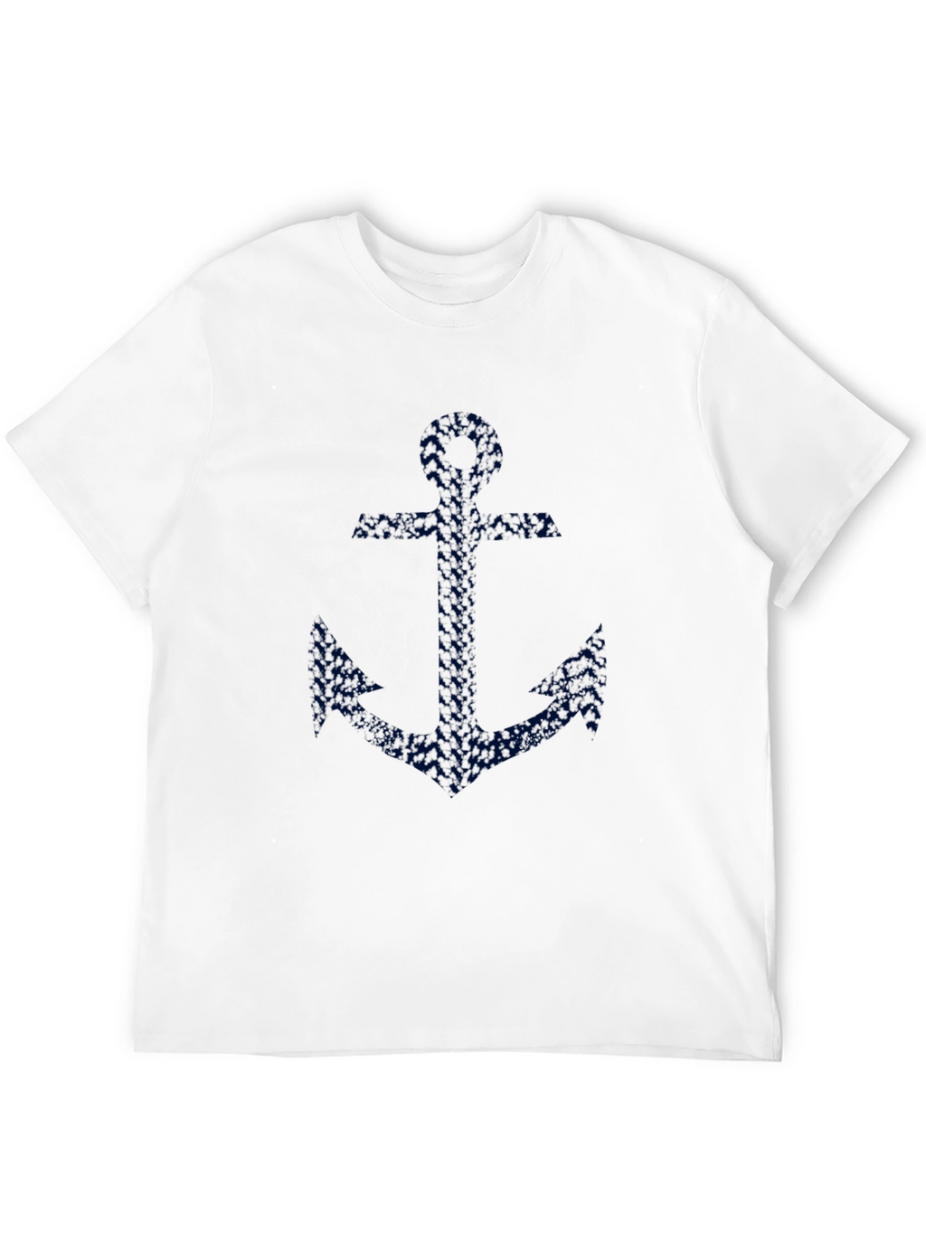 Camiseta Negra con Ancla Náutica para Hombre